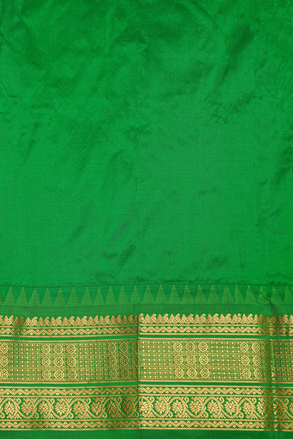 Narayanpet Silk Peach Saree