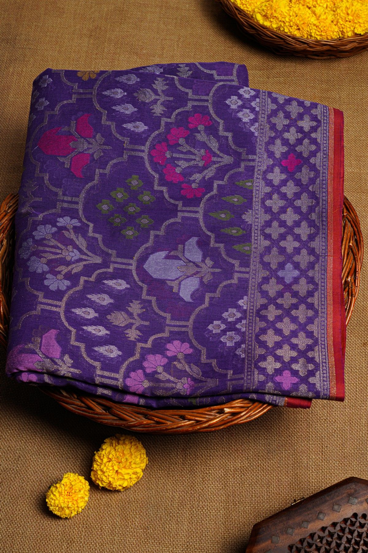 Khaadi Blue Cotton Saree