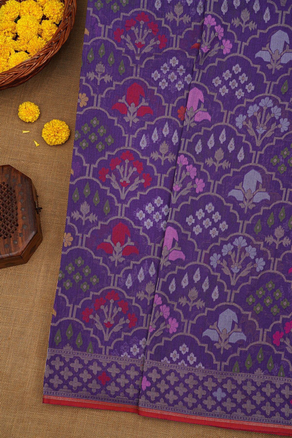 Khaadi Blue Cotton Saree