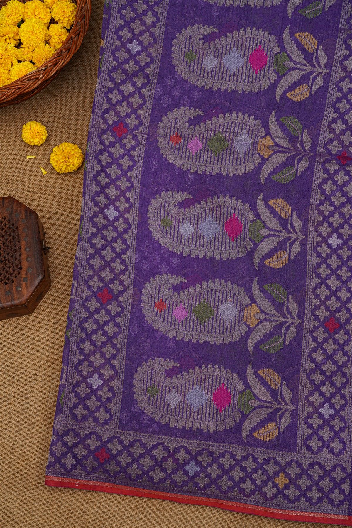 Khaadi Blue Cotton Saree