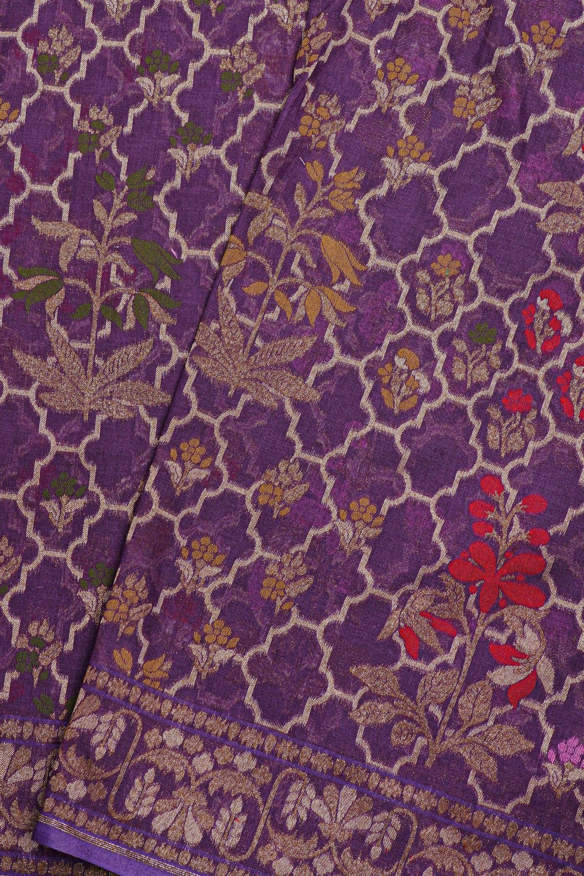 Khaadi Purple  Cotton Saree