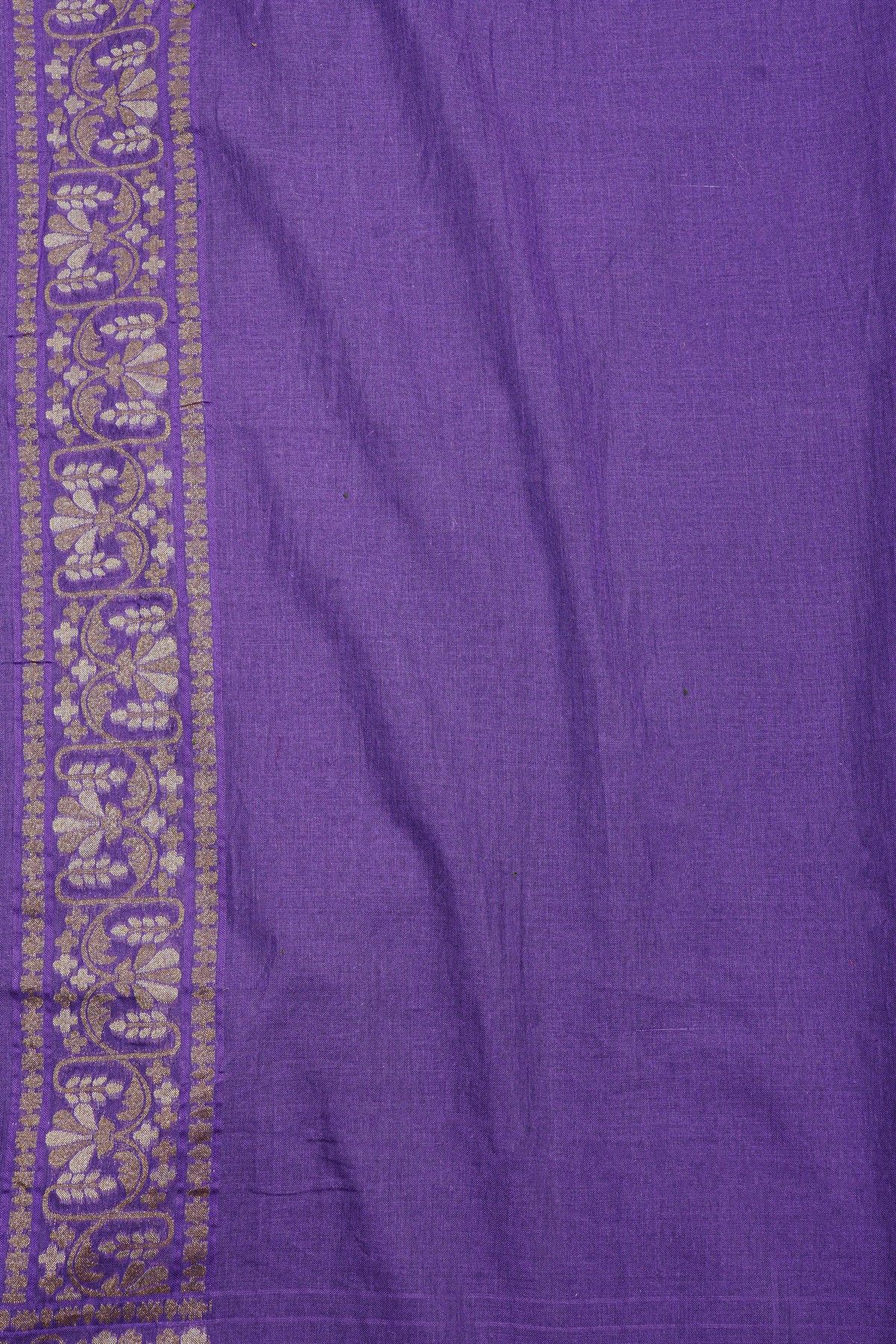 Khaadi Purple  Cotton Saree