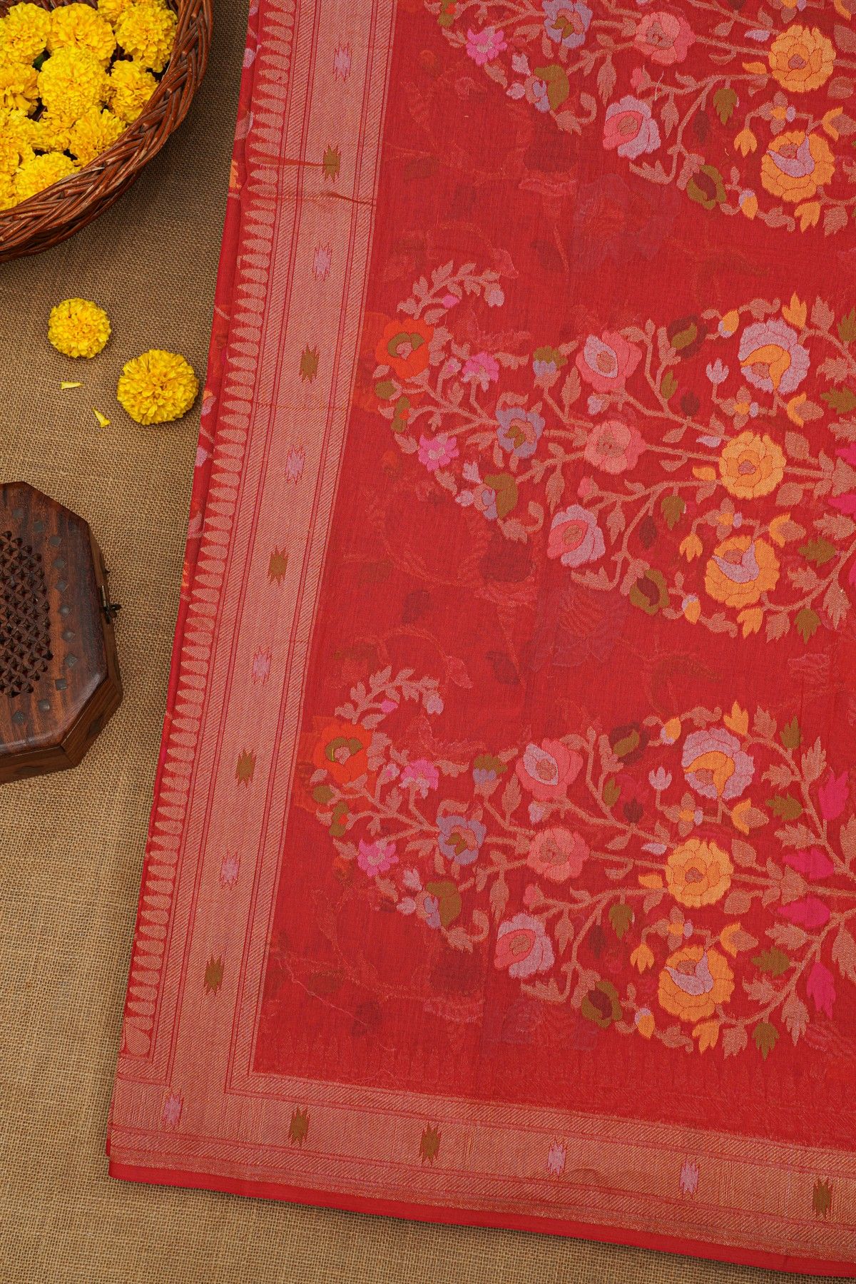 Khaadi  Cotton Pink Saree