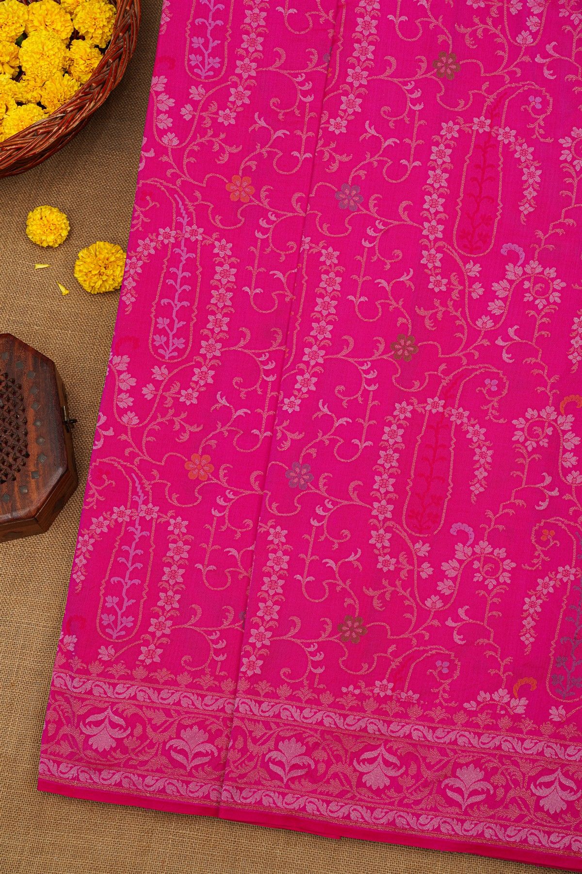 khaadi cotton pink Saree
