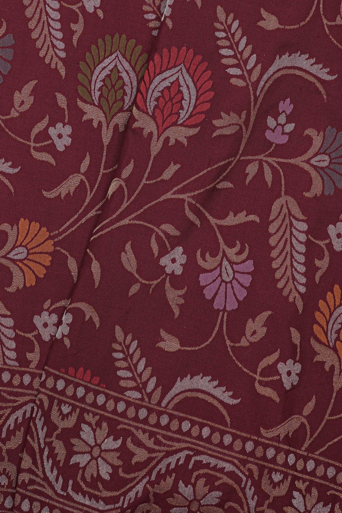 Khaadi Cotton Brown Saree