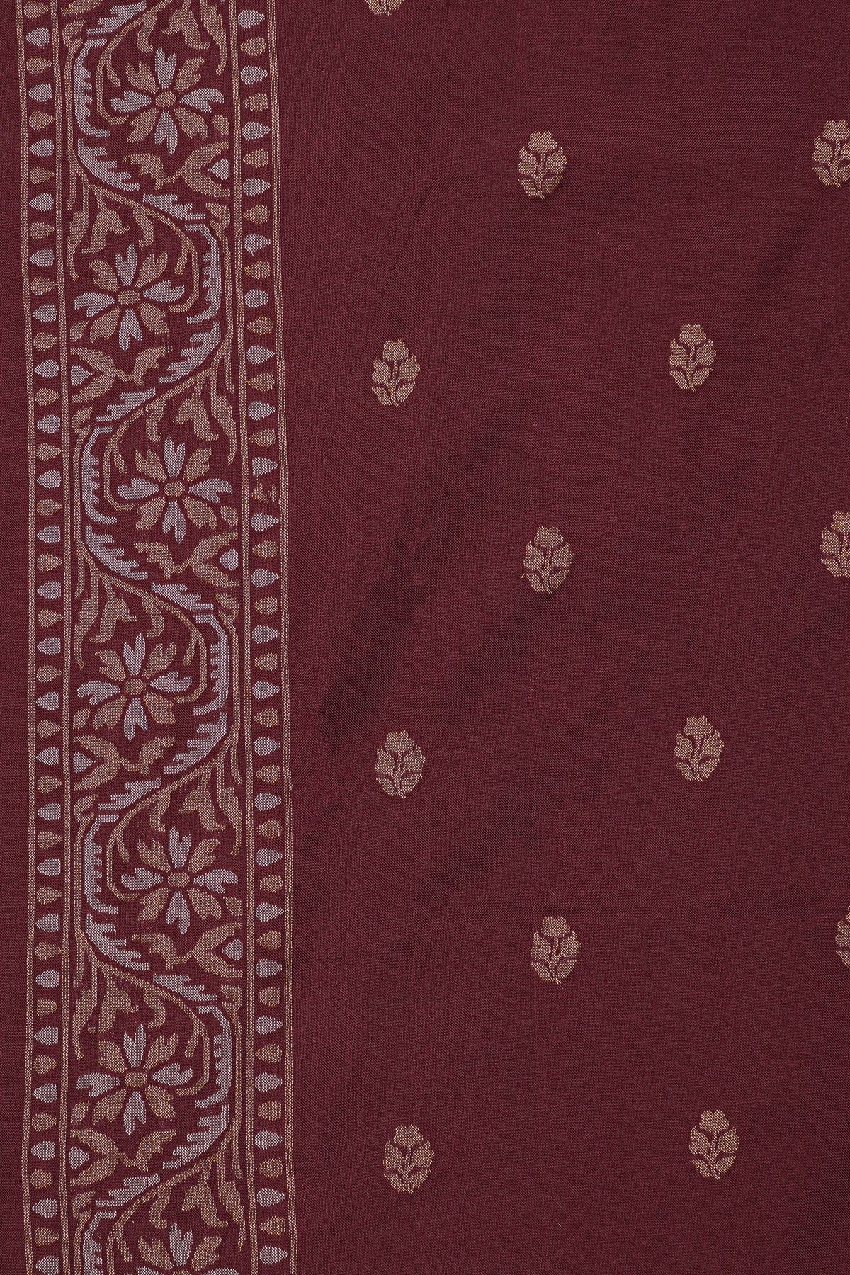 Khaadi Cotton Brown Saree