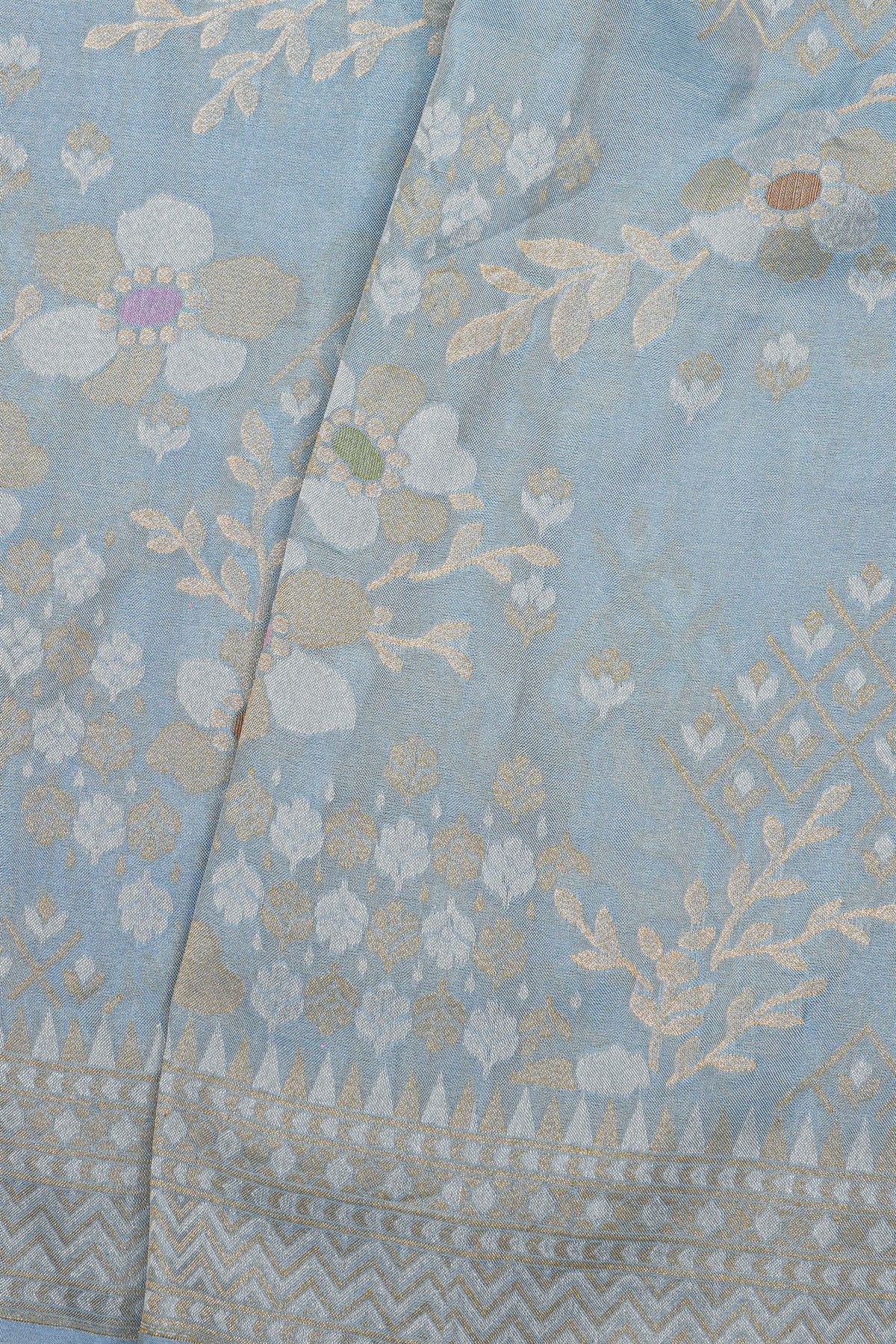 Khaadi Cotton Sky Blue Saree