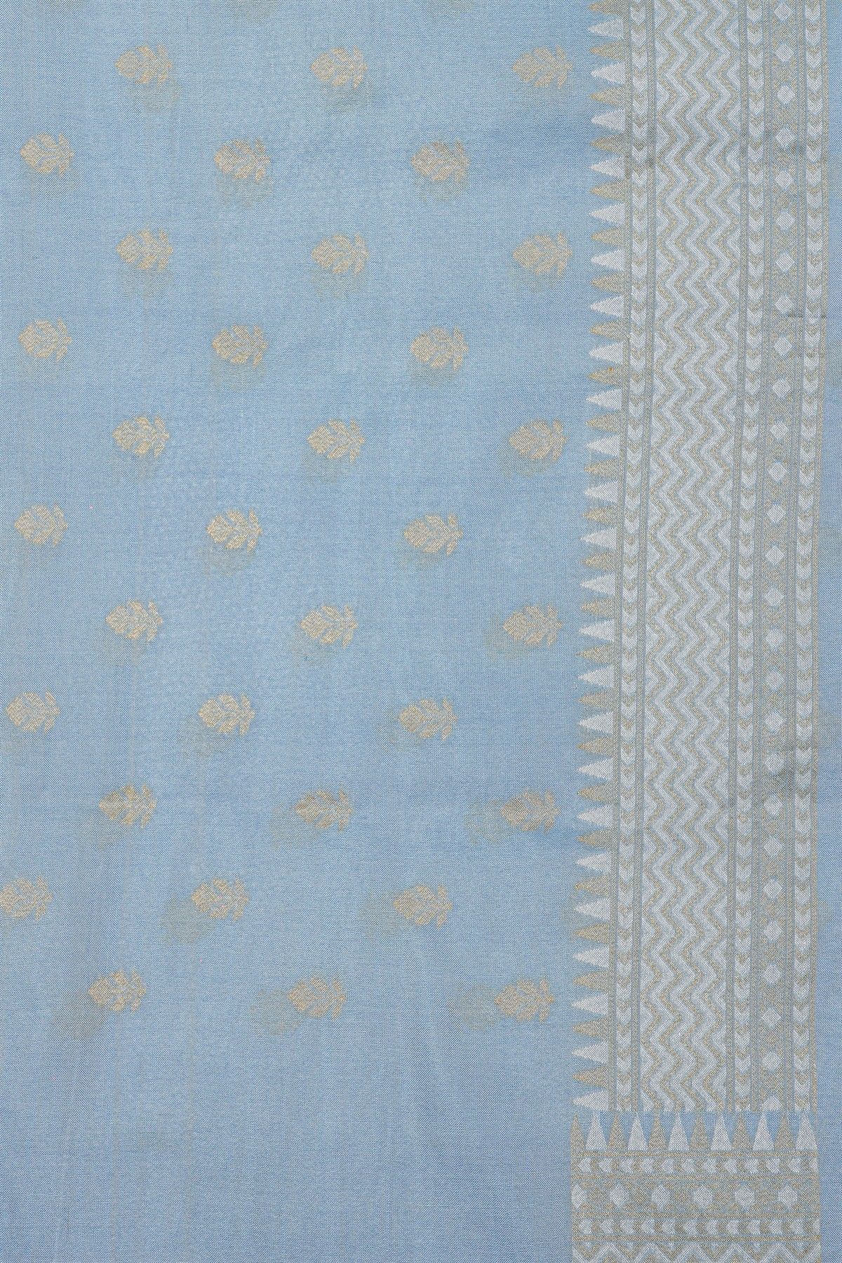 Khaadi Cotton Sky Blue Saree