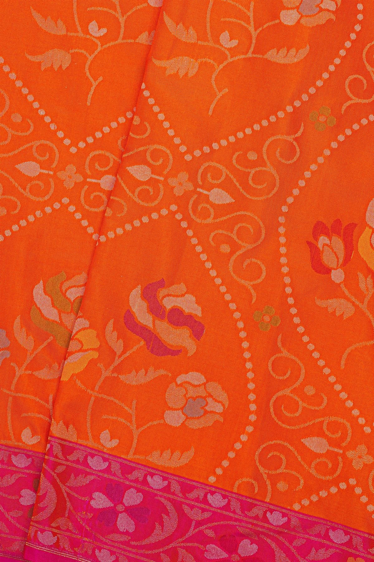 Khaadi Cotton Orange Saree