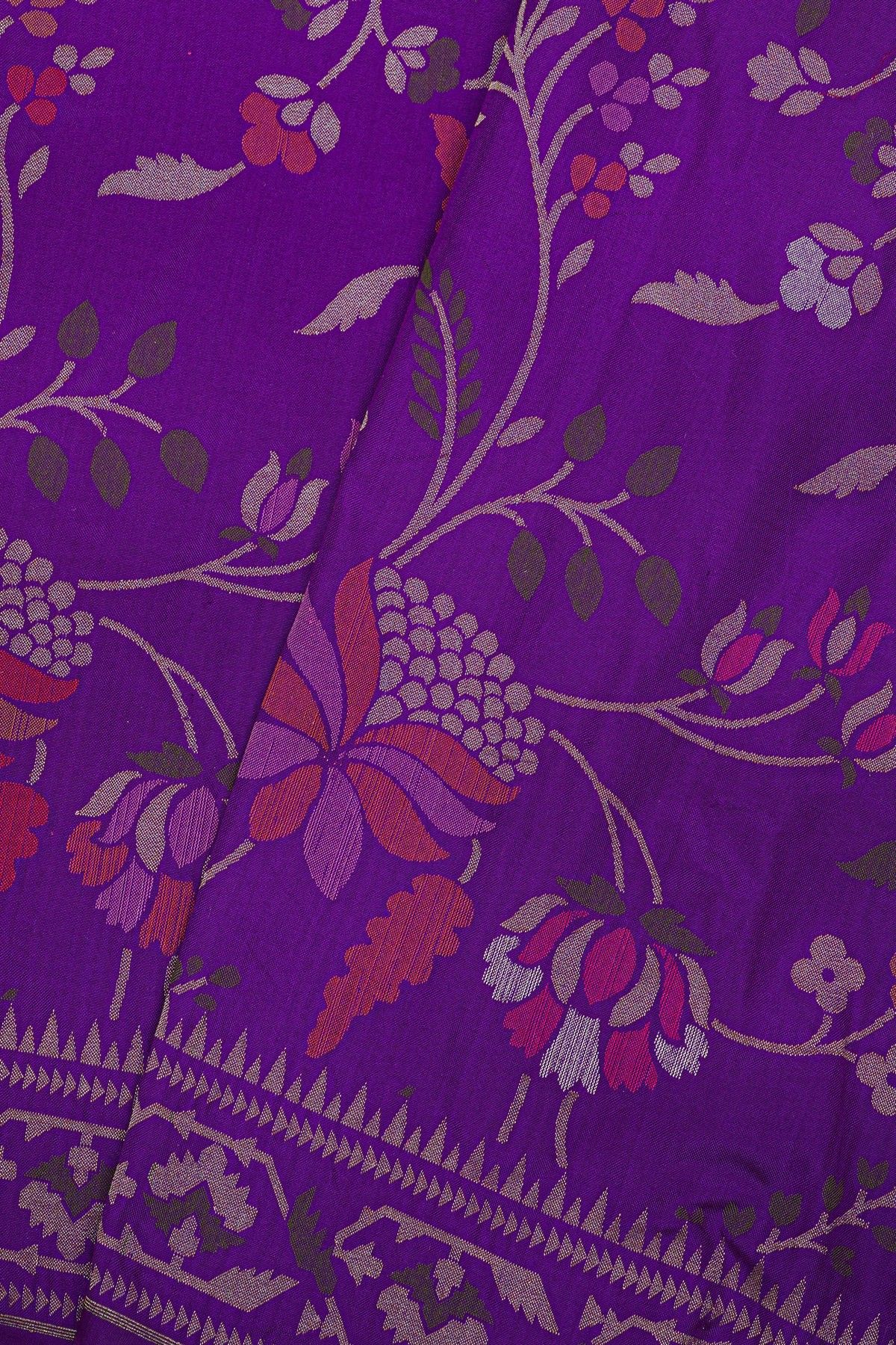 Khaadi Cotton Purple Saree