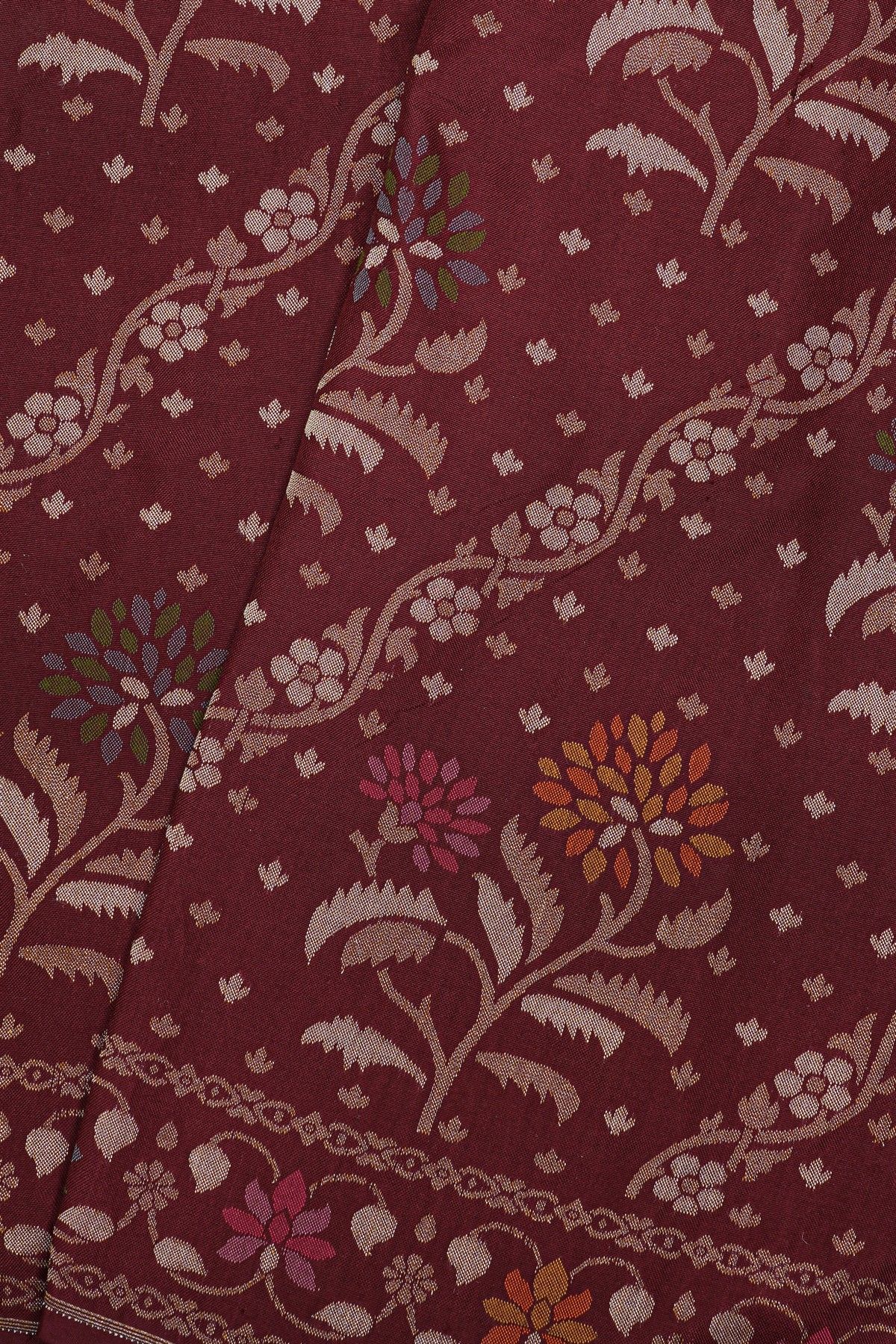 Khaadi Cotton  Brown Saree