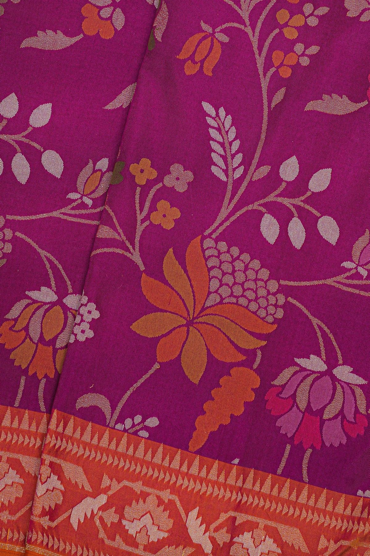 Khaadi Cotton Purple Saree