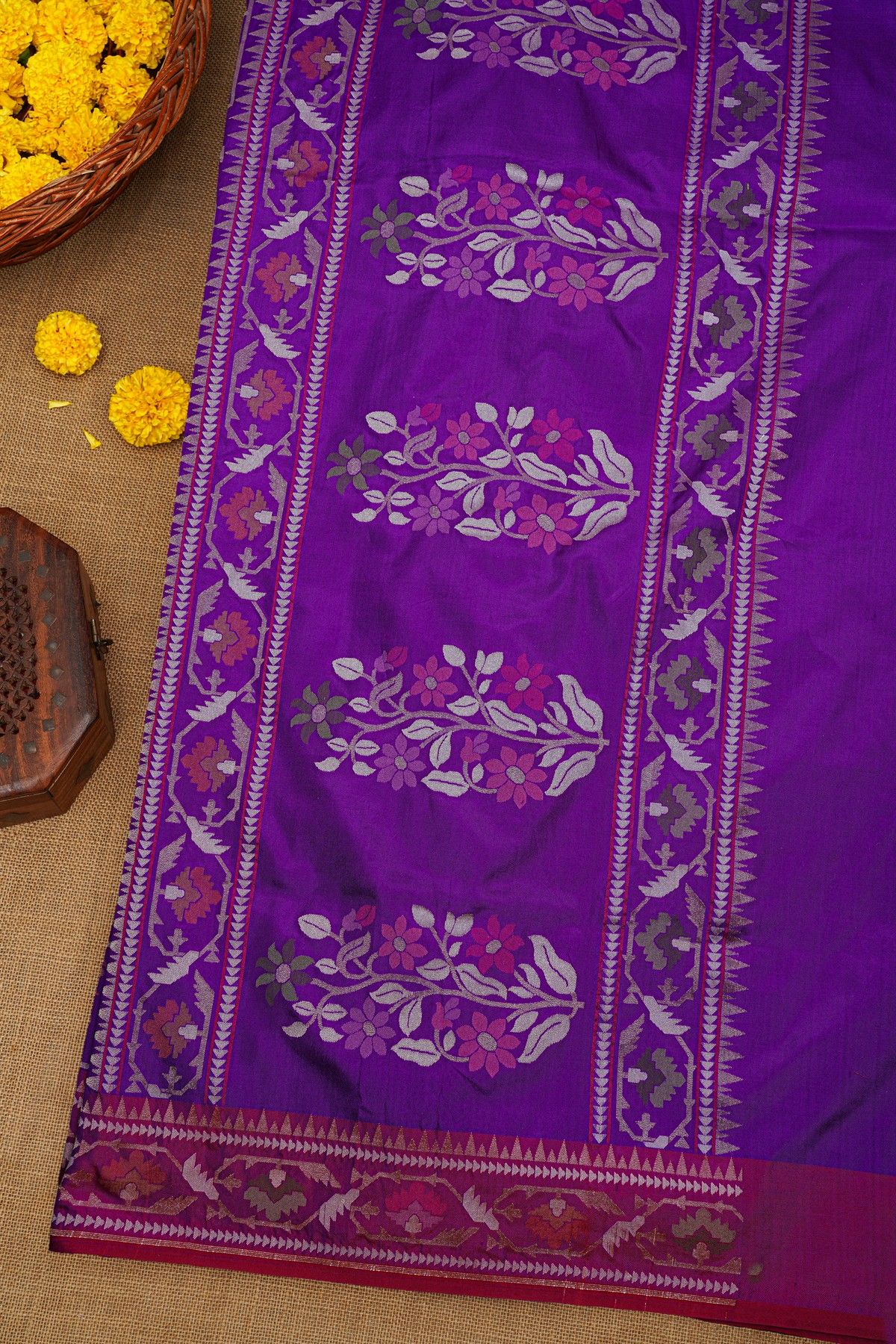 Khaadi Cotton Violet Saree