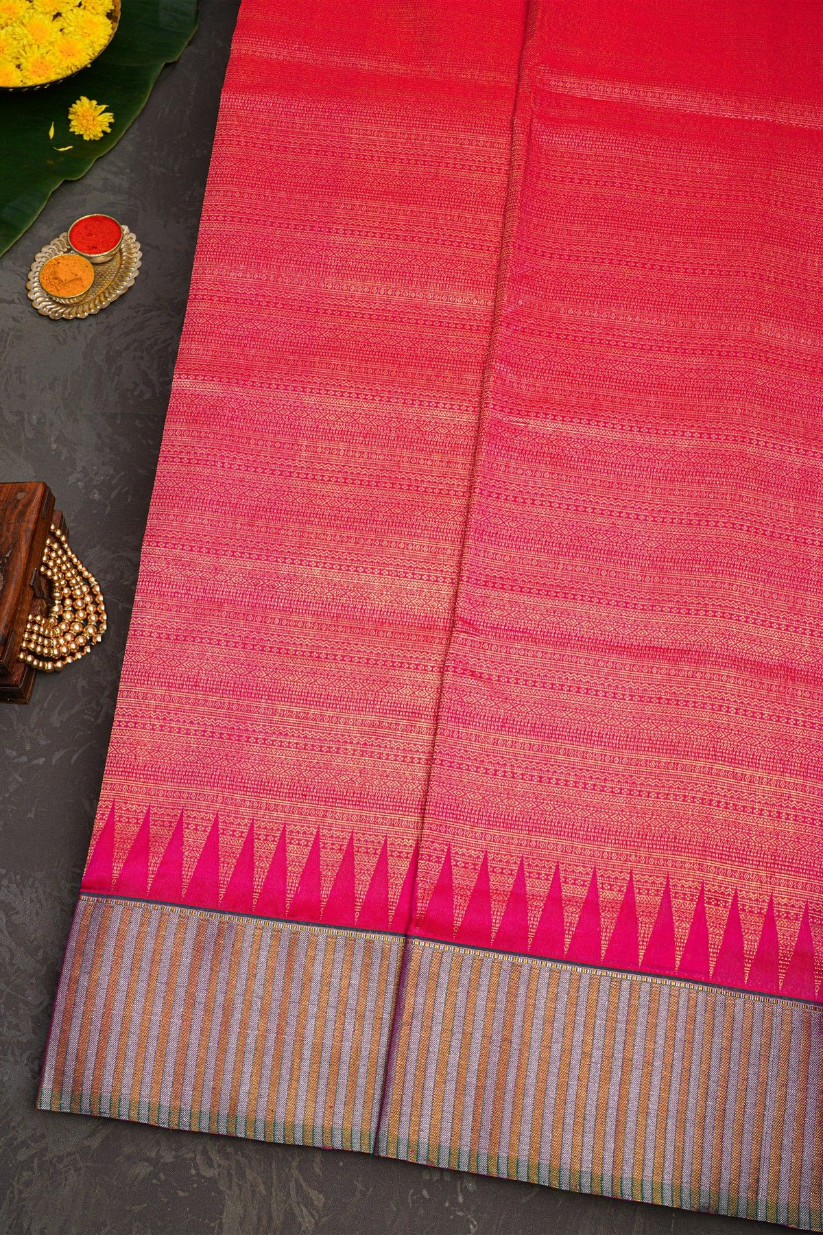 Venkatagiri Silk Pink Saree