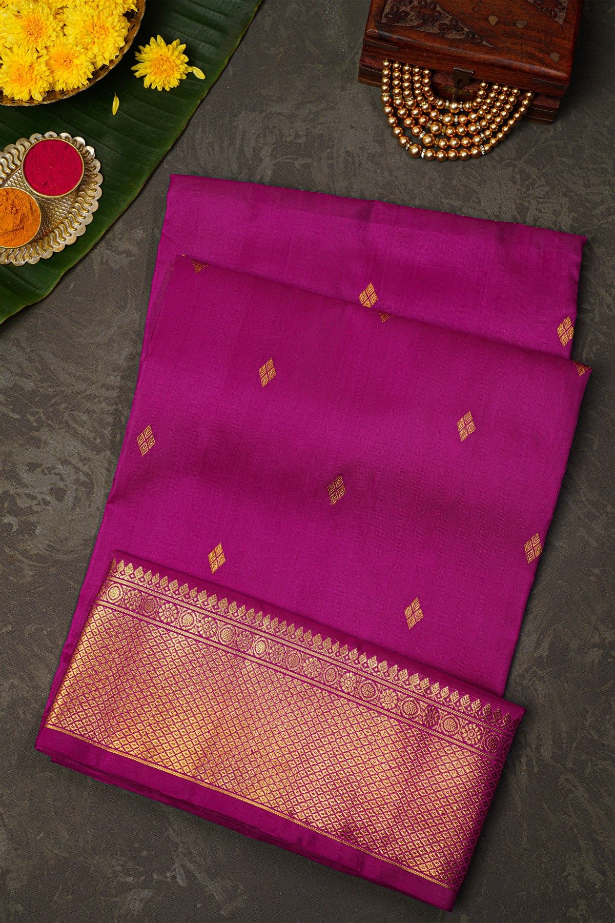 Venkatagiri Silk Purple Saree