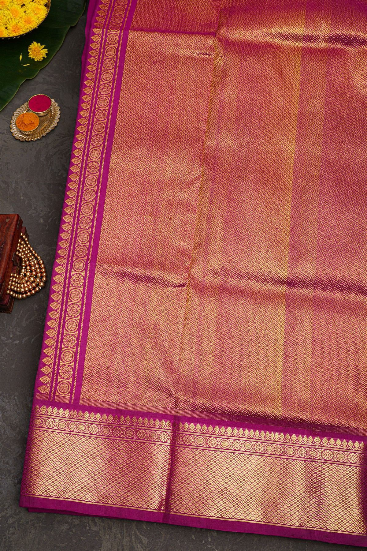 Venkatagiri Silk Purple Saree