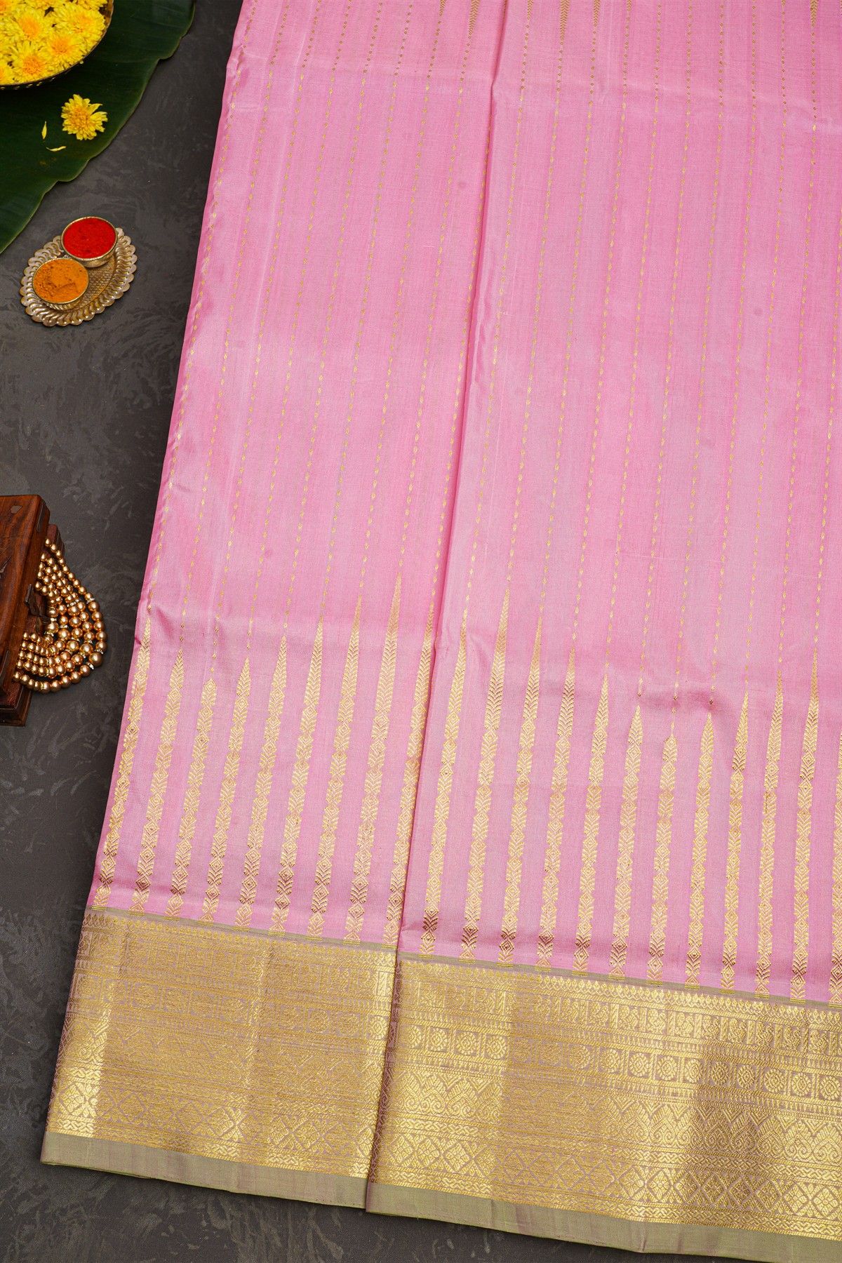 Venkatagiri Silk Pink Saree