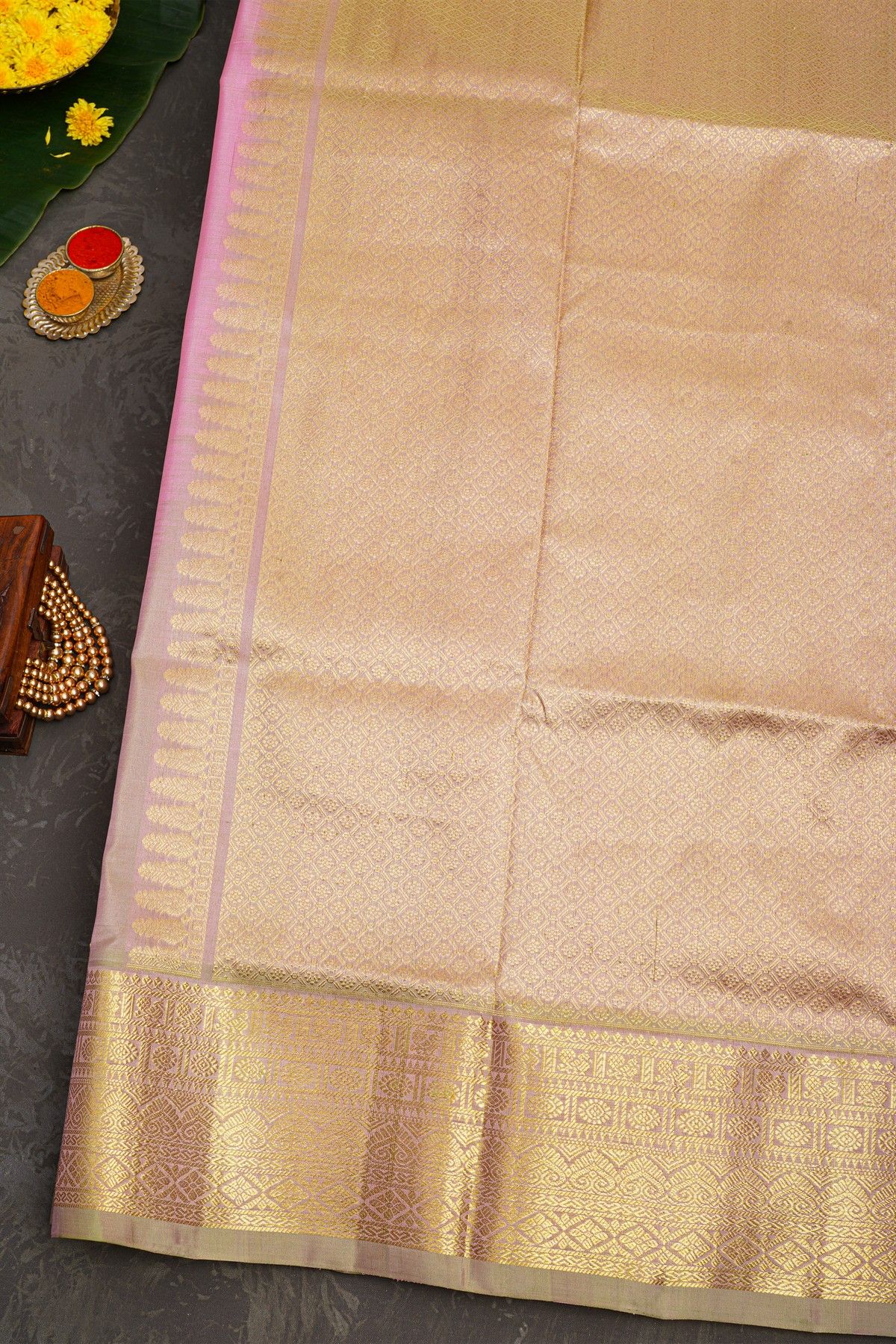 Venkatagiri Silk Pink Saree