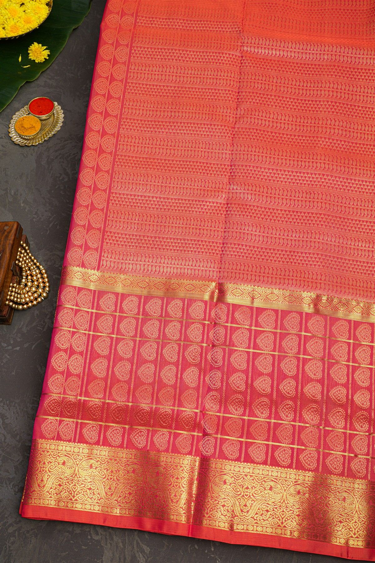 Venkatagiri Silk Pink Saree