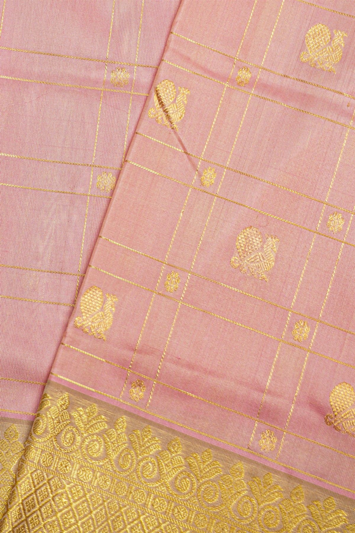 Venkatagiri Silk Baby Pink Saree