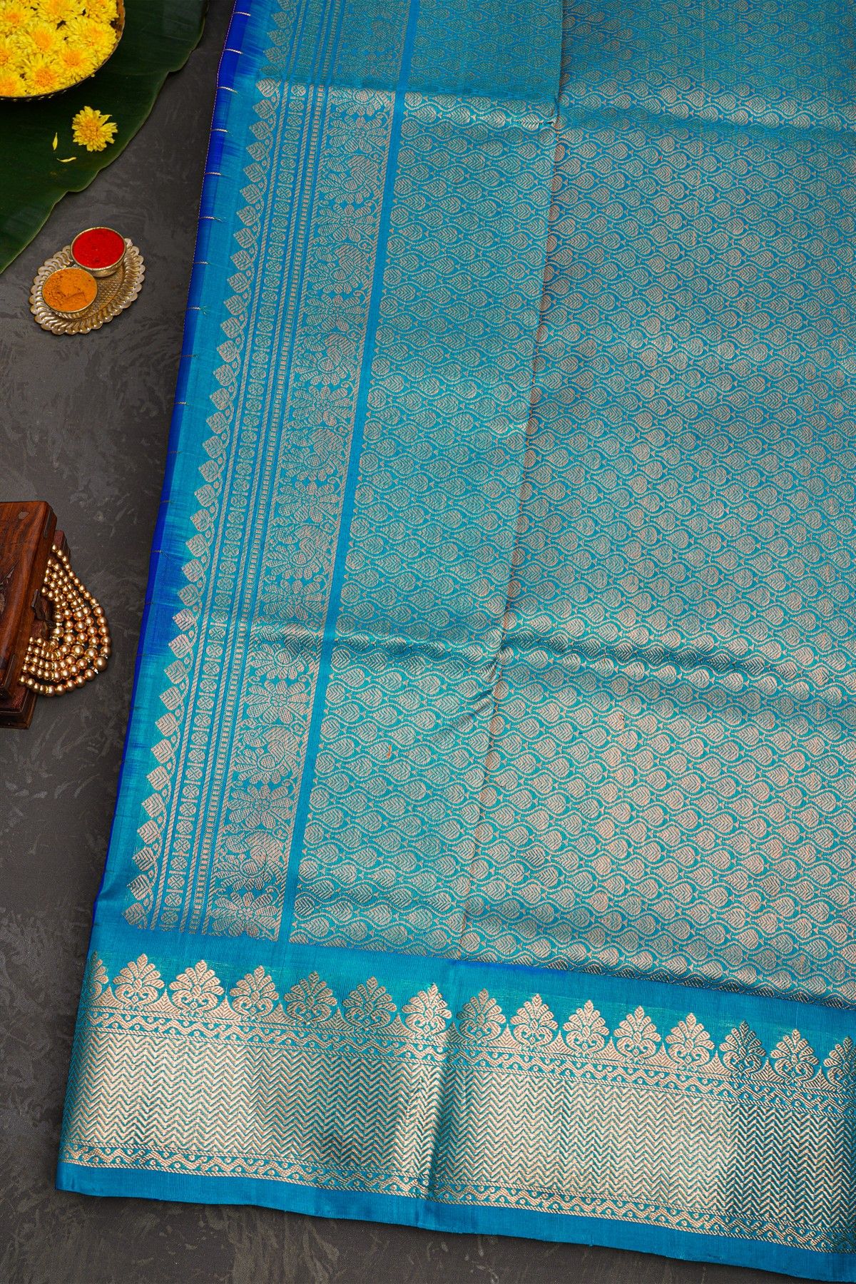 Venkatagiri Silk Royal Blue Saree
