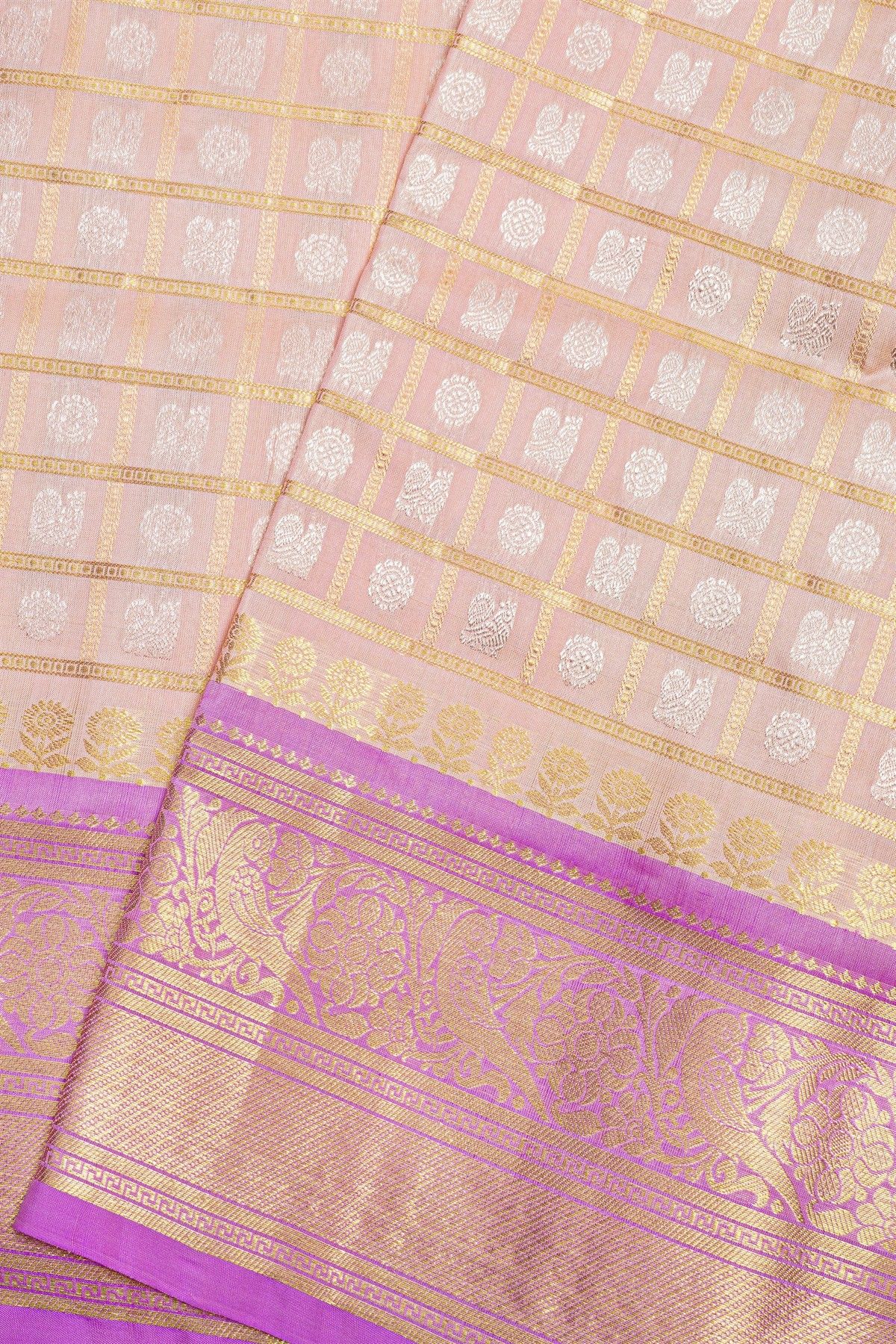 Venkatagiri Silk Baby Pink Saree