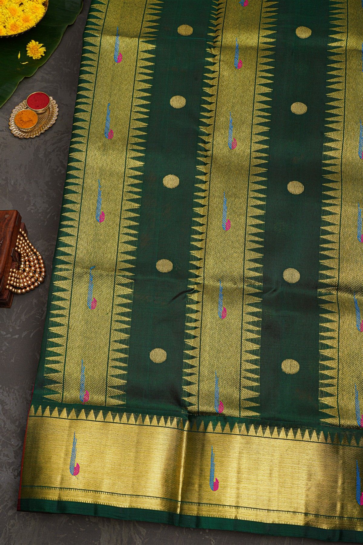 Venkatagiri Silk Red Saree