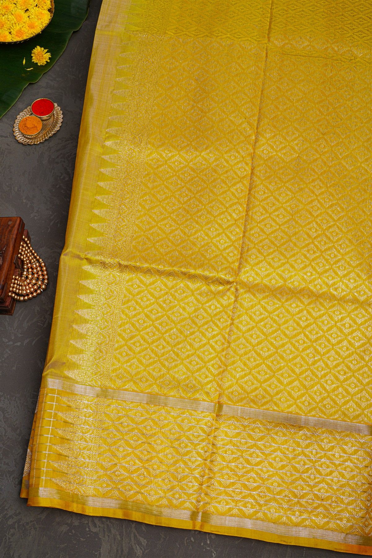 Venkatagiri Silk Cream Saree