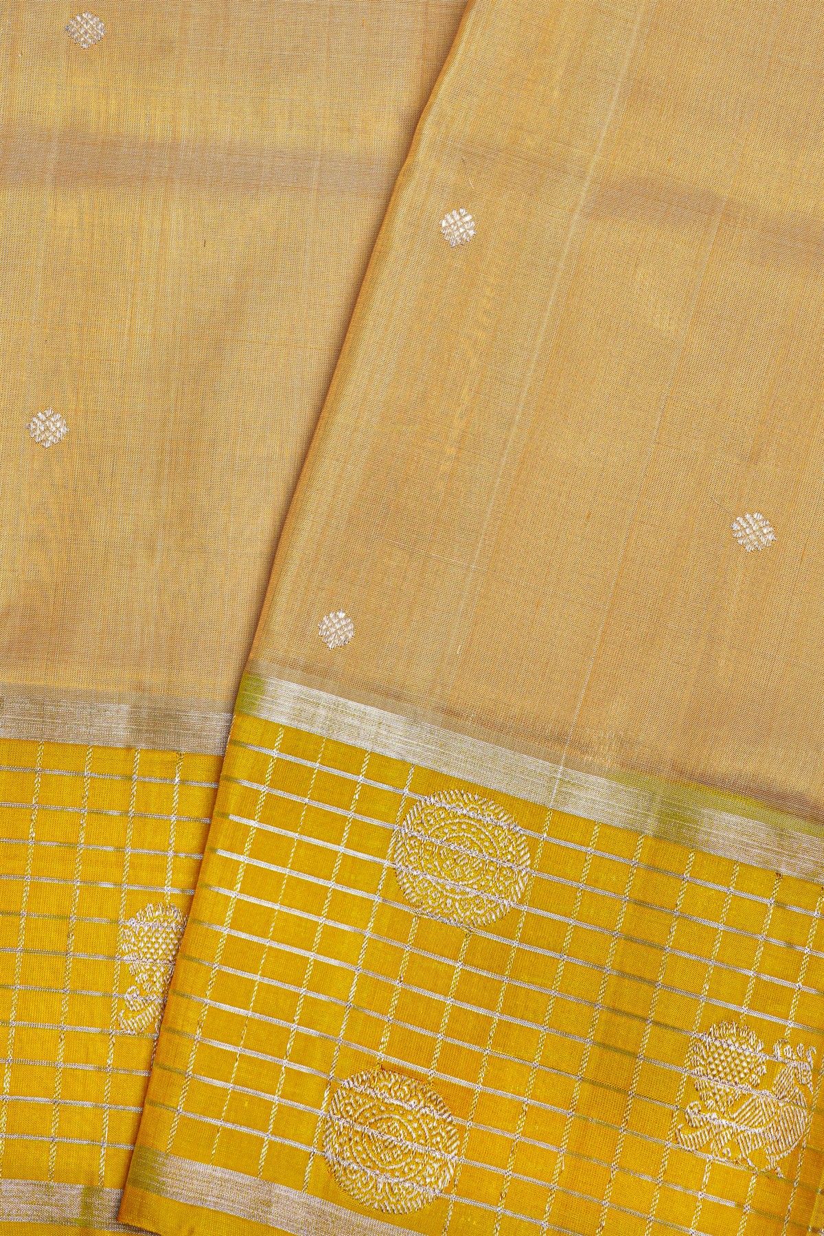 Venkatagiri Silk Cream Saree