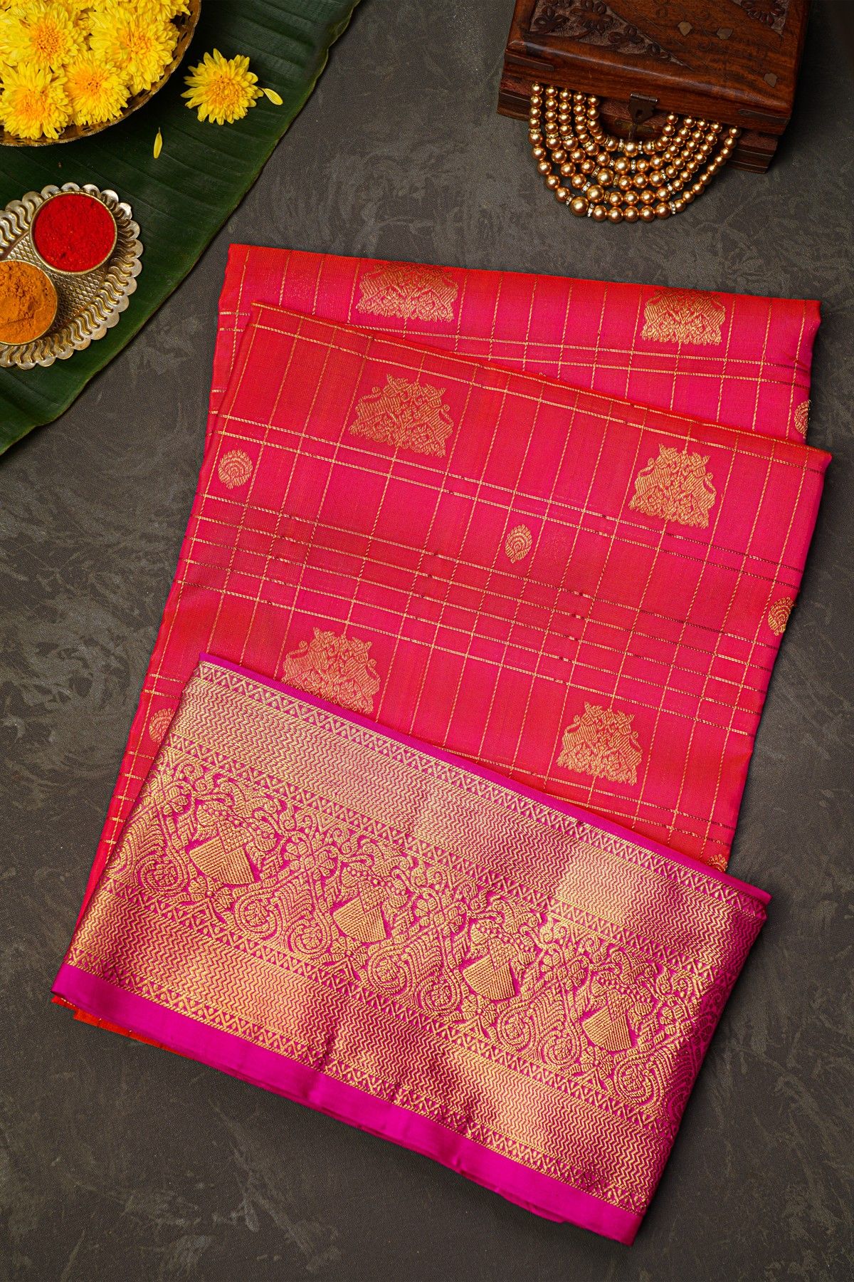 Venkatagiri Silk Dual Colour Saree