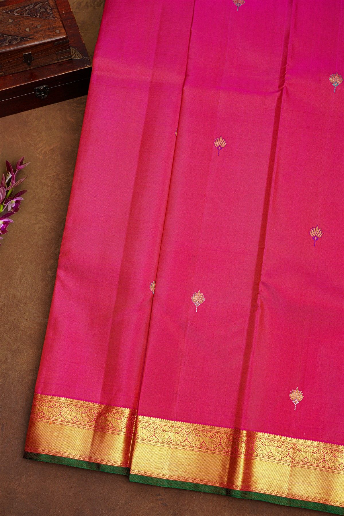 Kancheepuram Silk Pink Saree