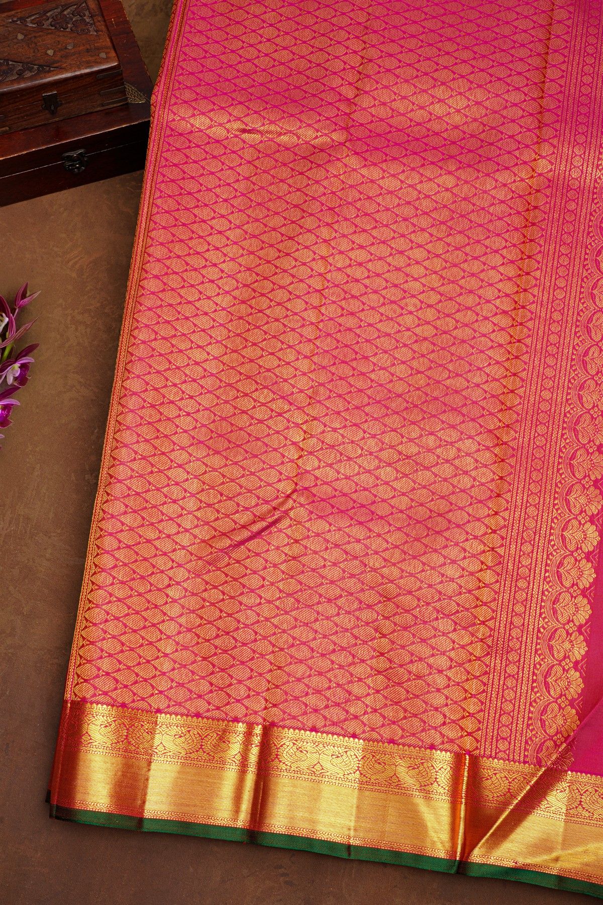 Kancheepuram Silk Pink Saree