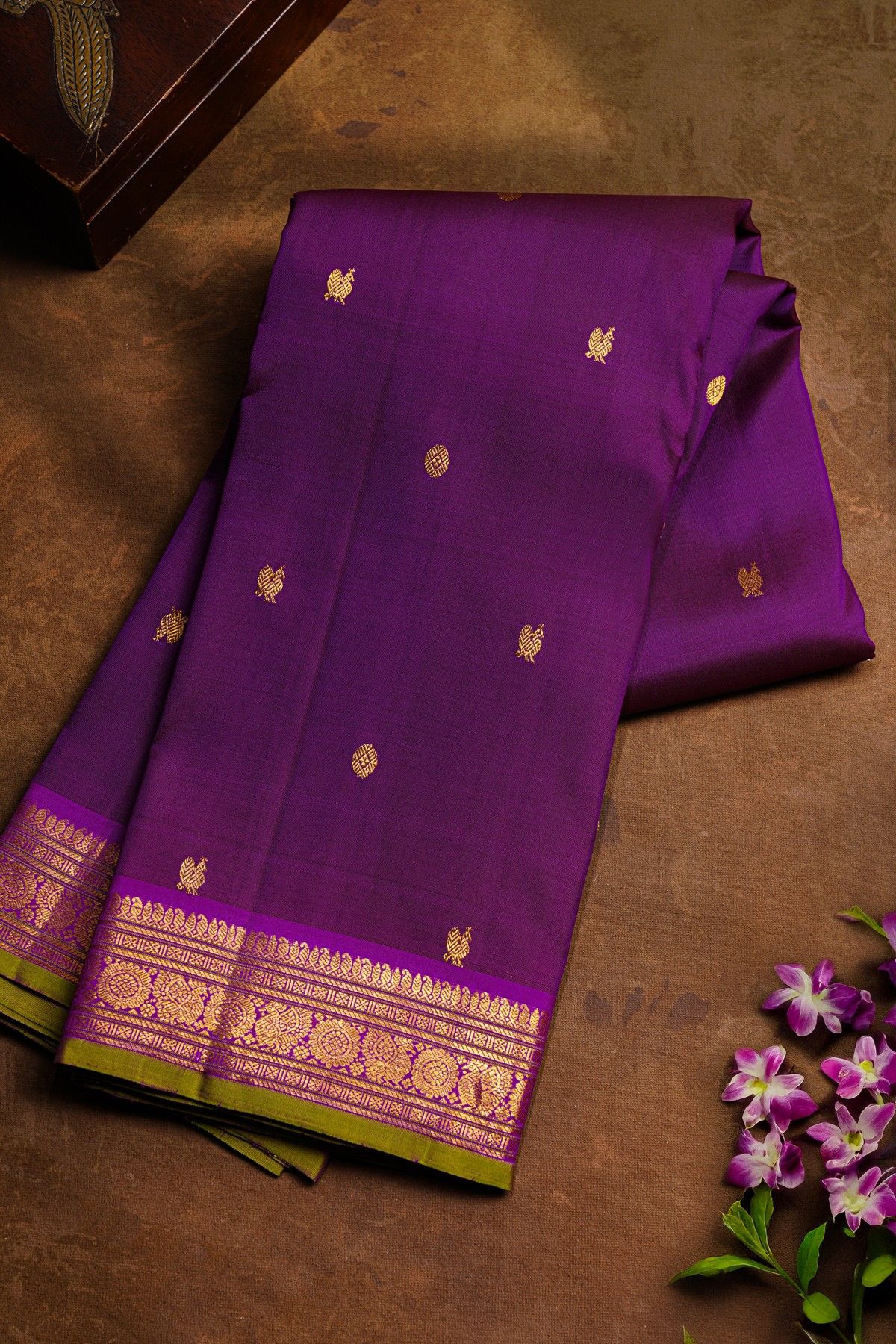 Kancheepuram Silk Purple Saree