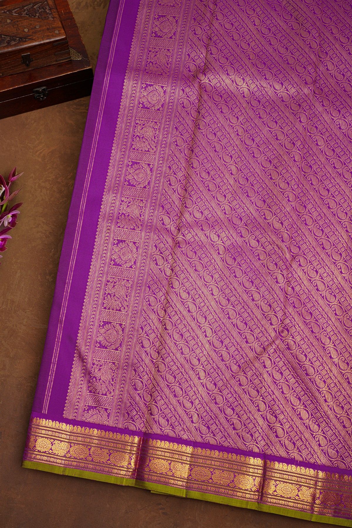 Kancheepuram Silk Purple Saree