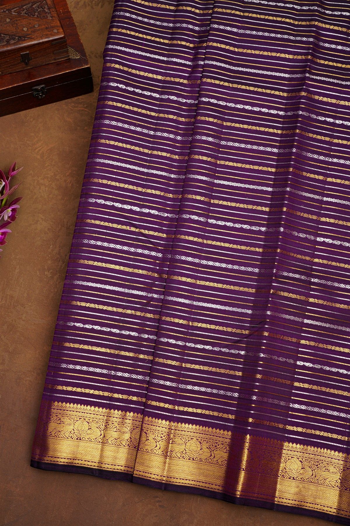 Kancheepuram Silk Purple Saree