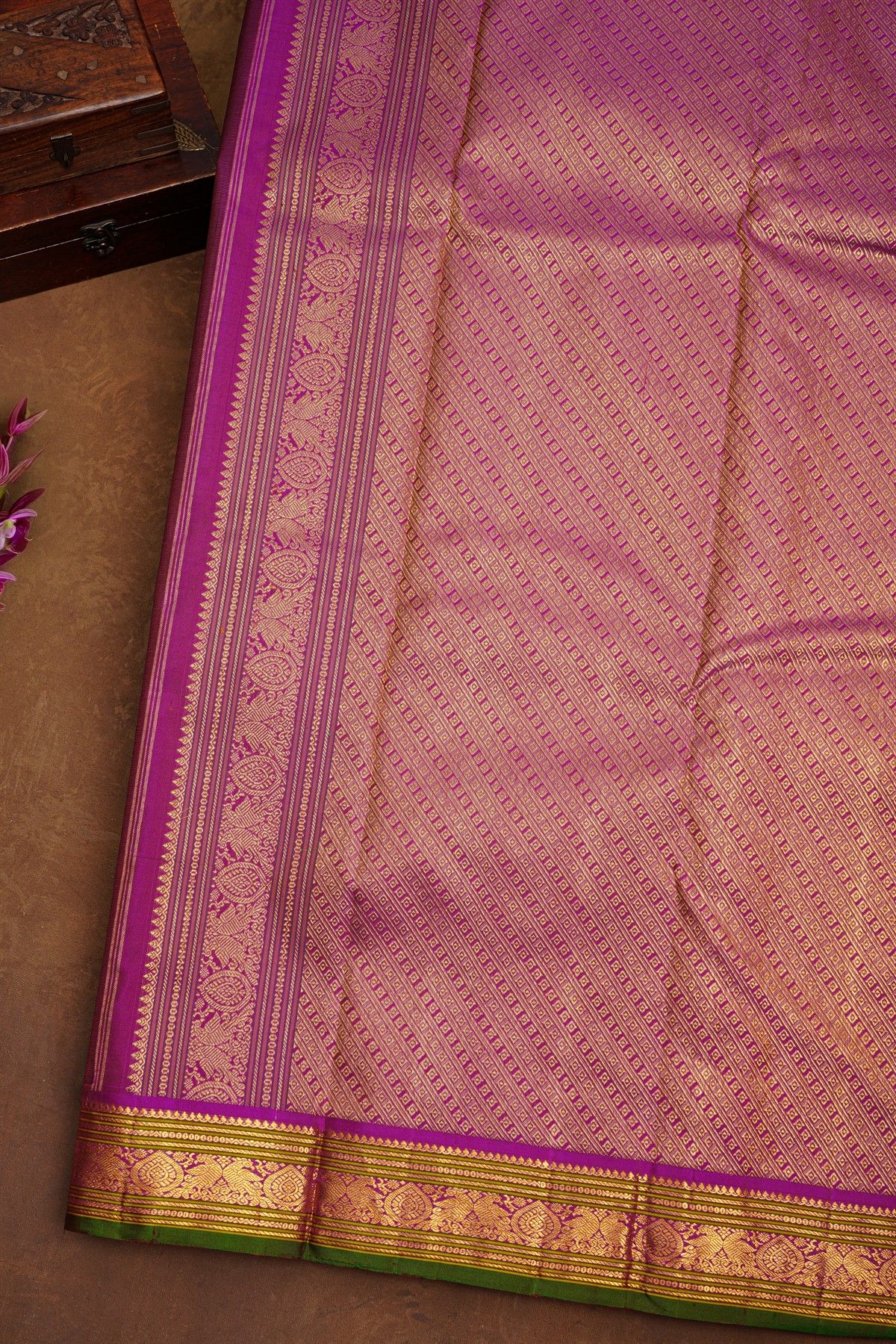 Kancheepuram Silk Dark Maroon Saree