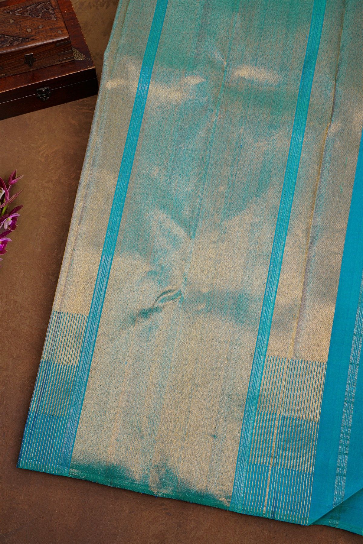 Kancheepuram Silk Sea Blue Saree