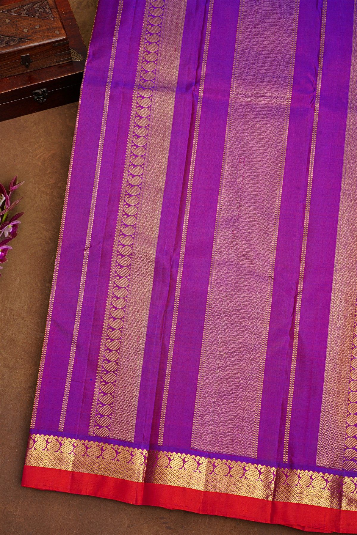 Kancheepuram Silk Rani Pink Saree