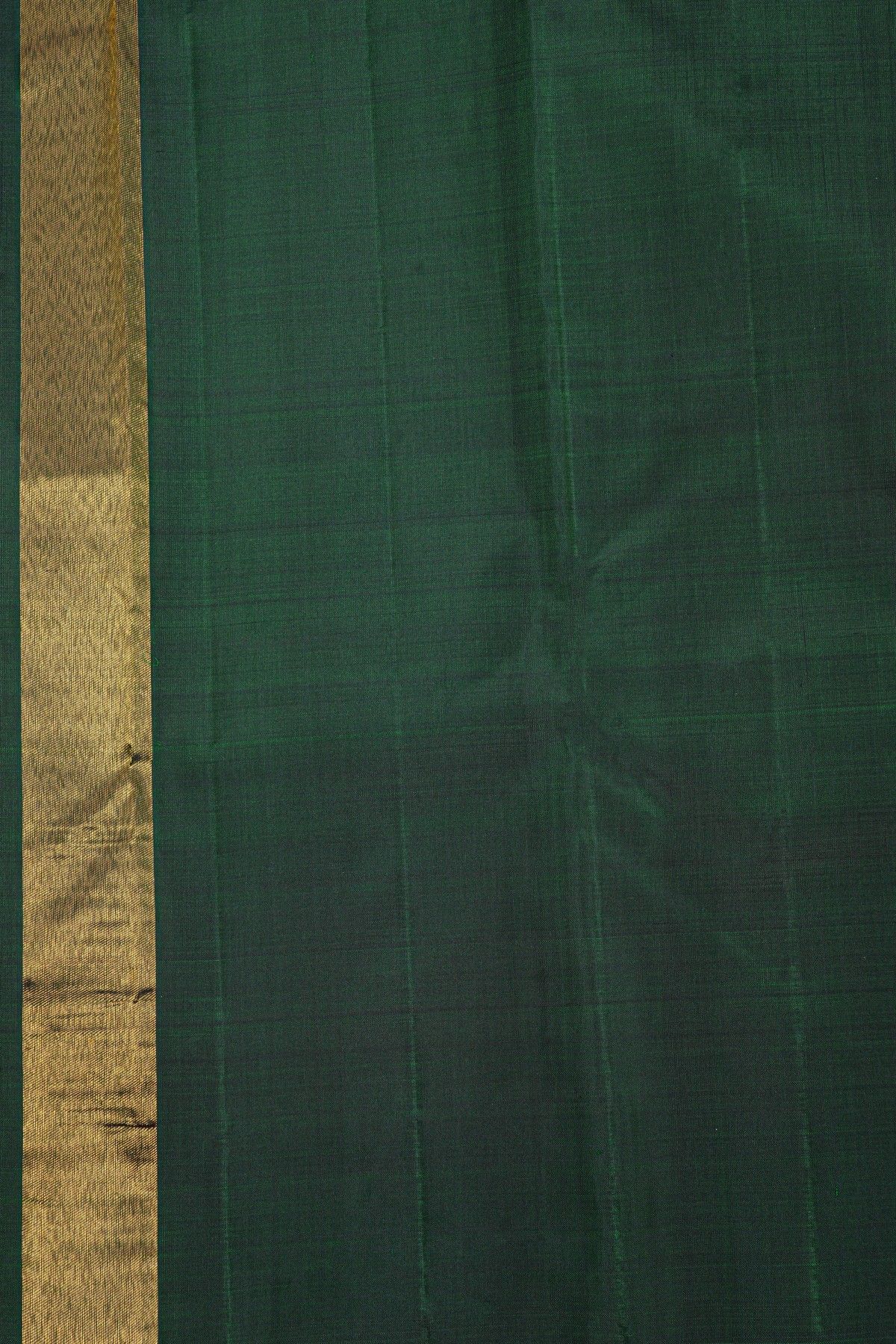 Kancheepuram Silk Bottle Green Saree