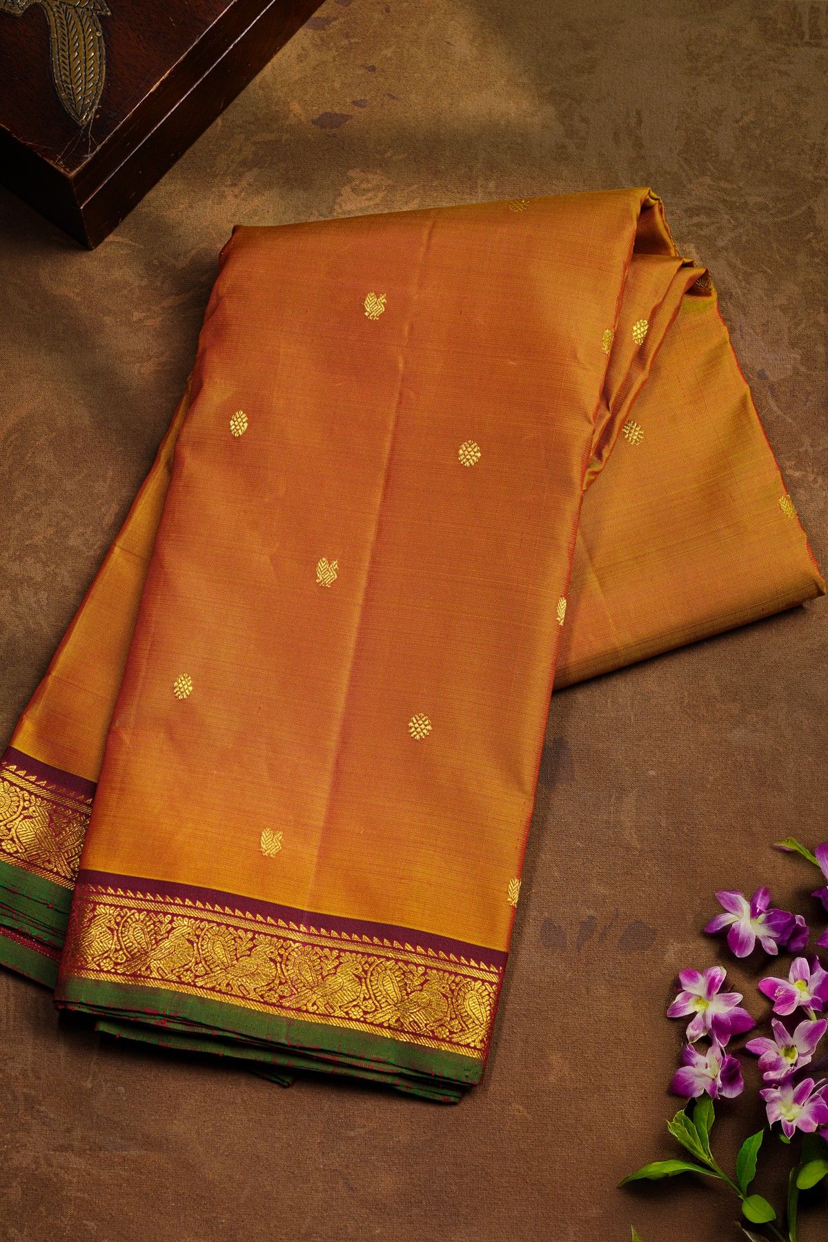 Kancheepuram Silk Dual Colour Saree
