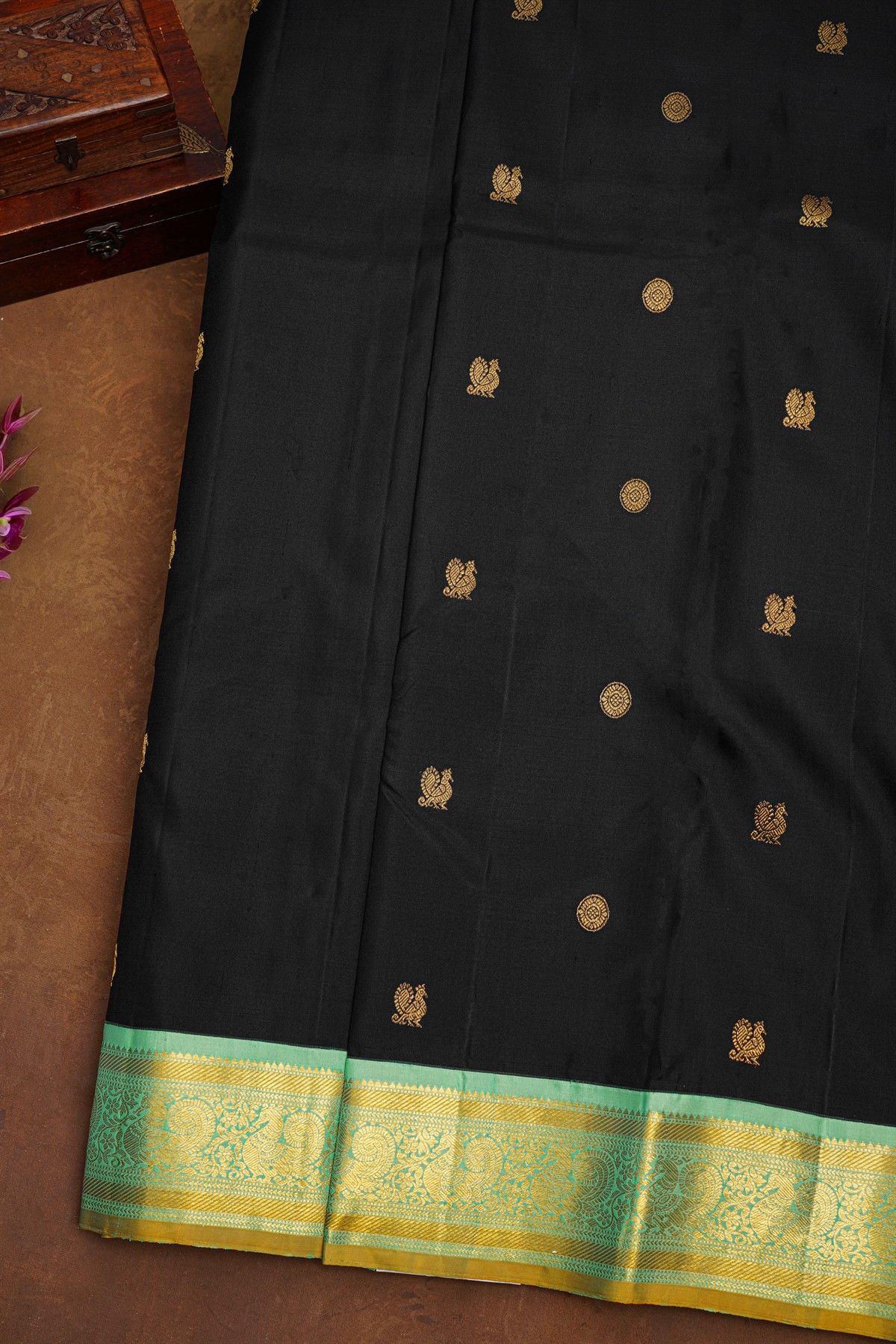 Kancheepuram Silk Black Saree