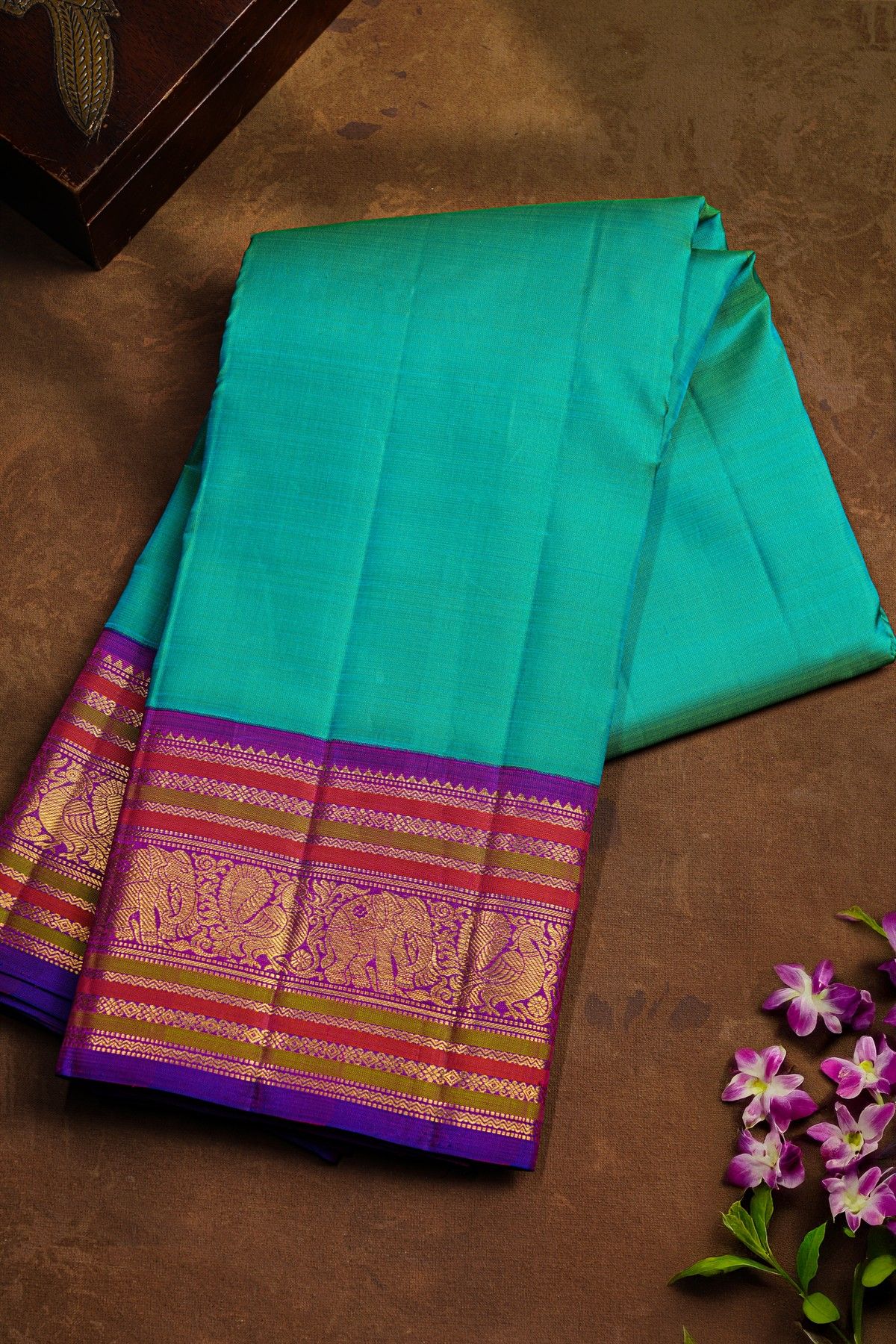 Kancheepuram Silk Dual Colour Saree