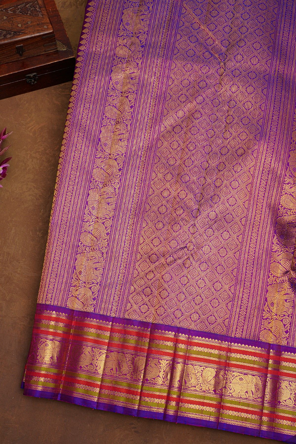 Kancheepuram Silk Dual Colour Saree