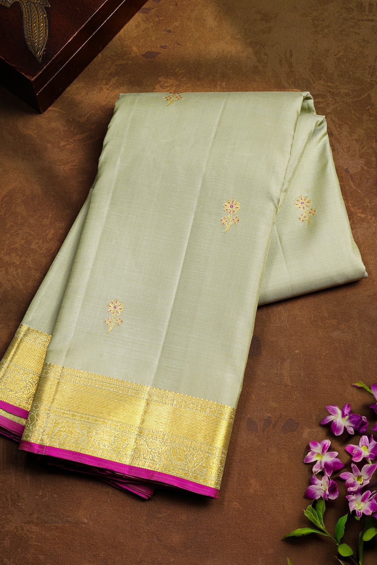 Kancheepuram Silk Pale Green Saree