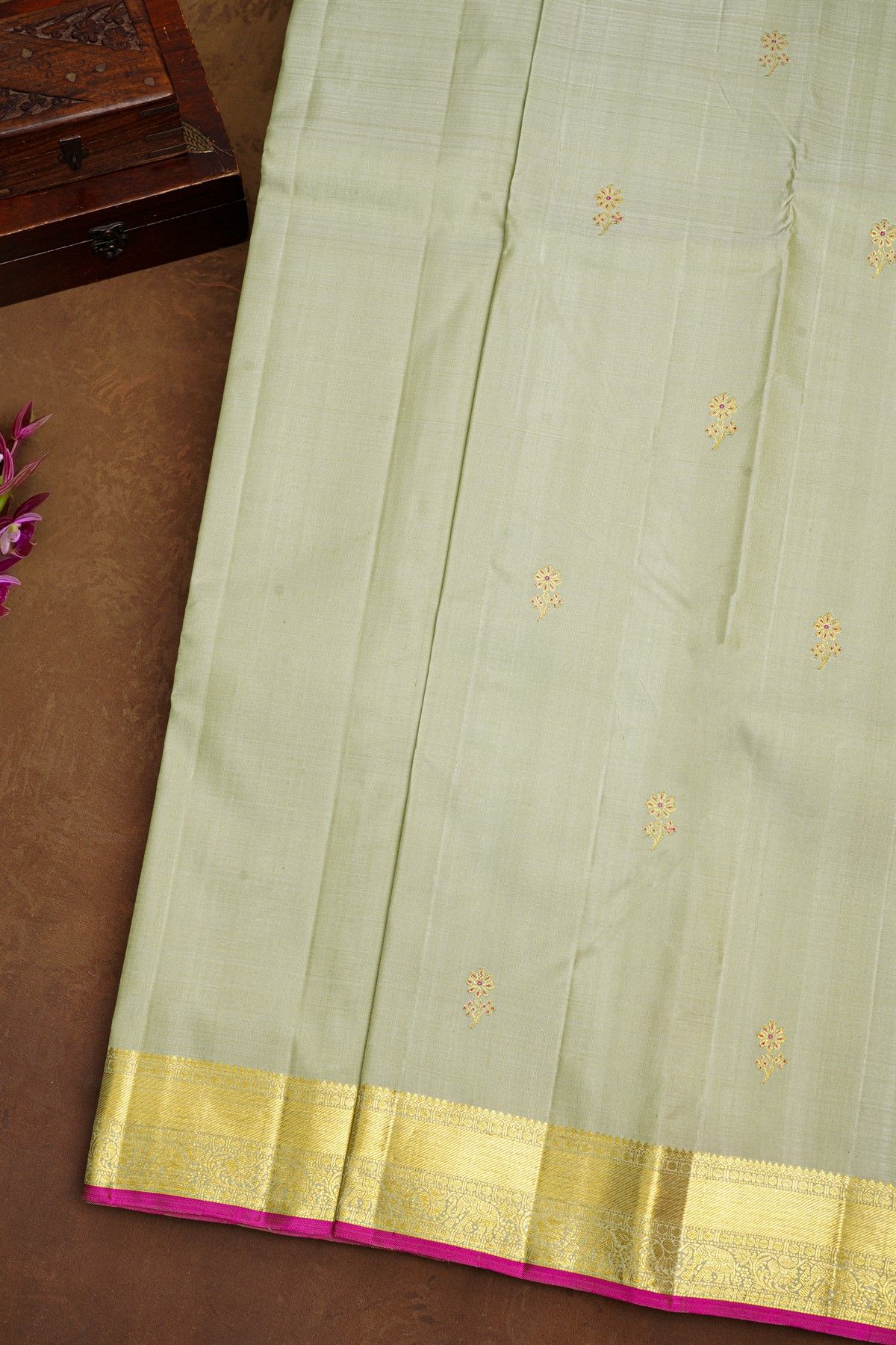 Kancheepuram Silk Pale Green Saree