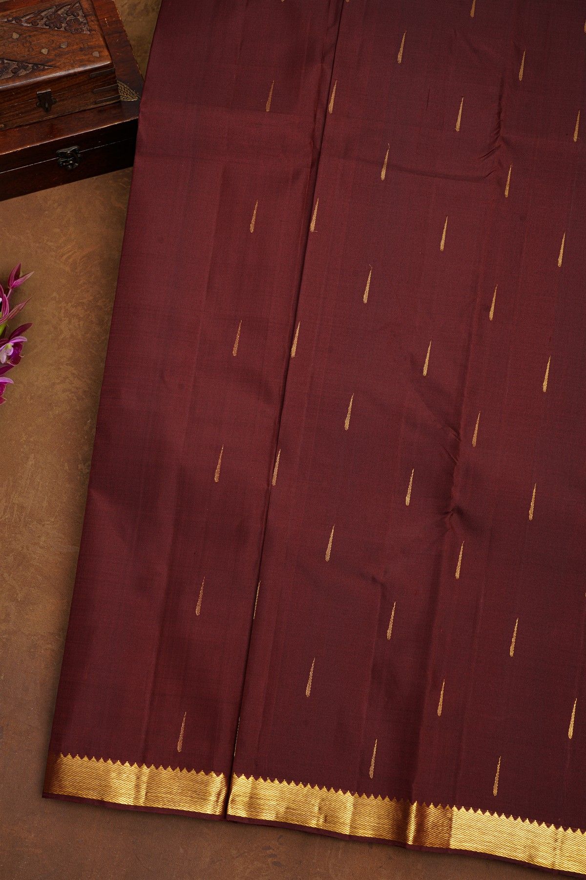 Kancheepuram Silk Maroon Saree