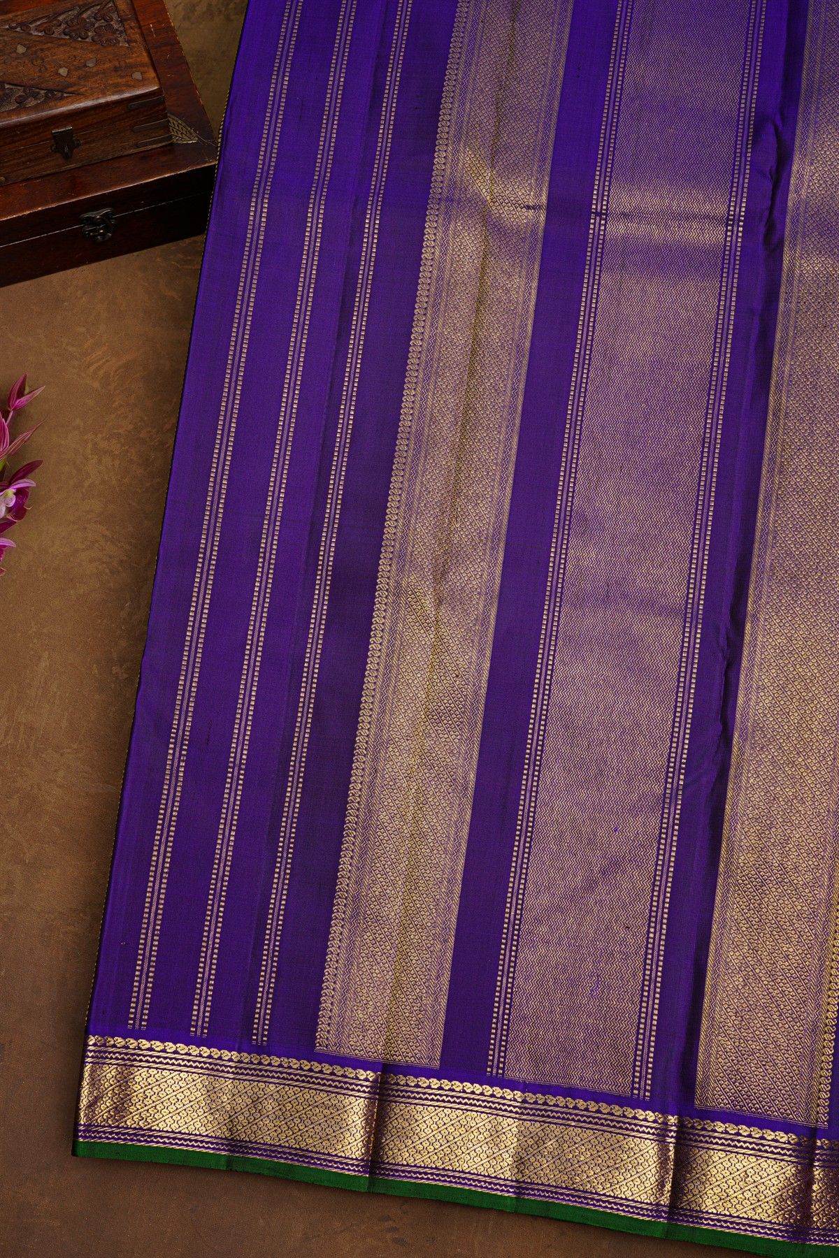 Kancheepuram Silk Mehendi Green Saree