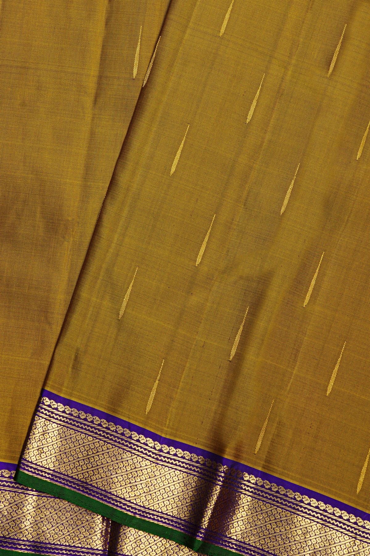 Kancheepuram Silk Mehendi Green Saree