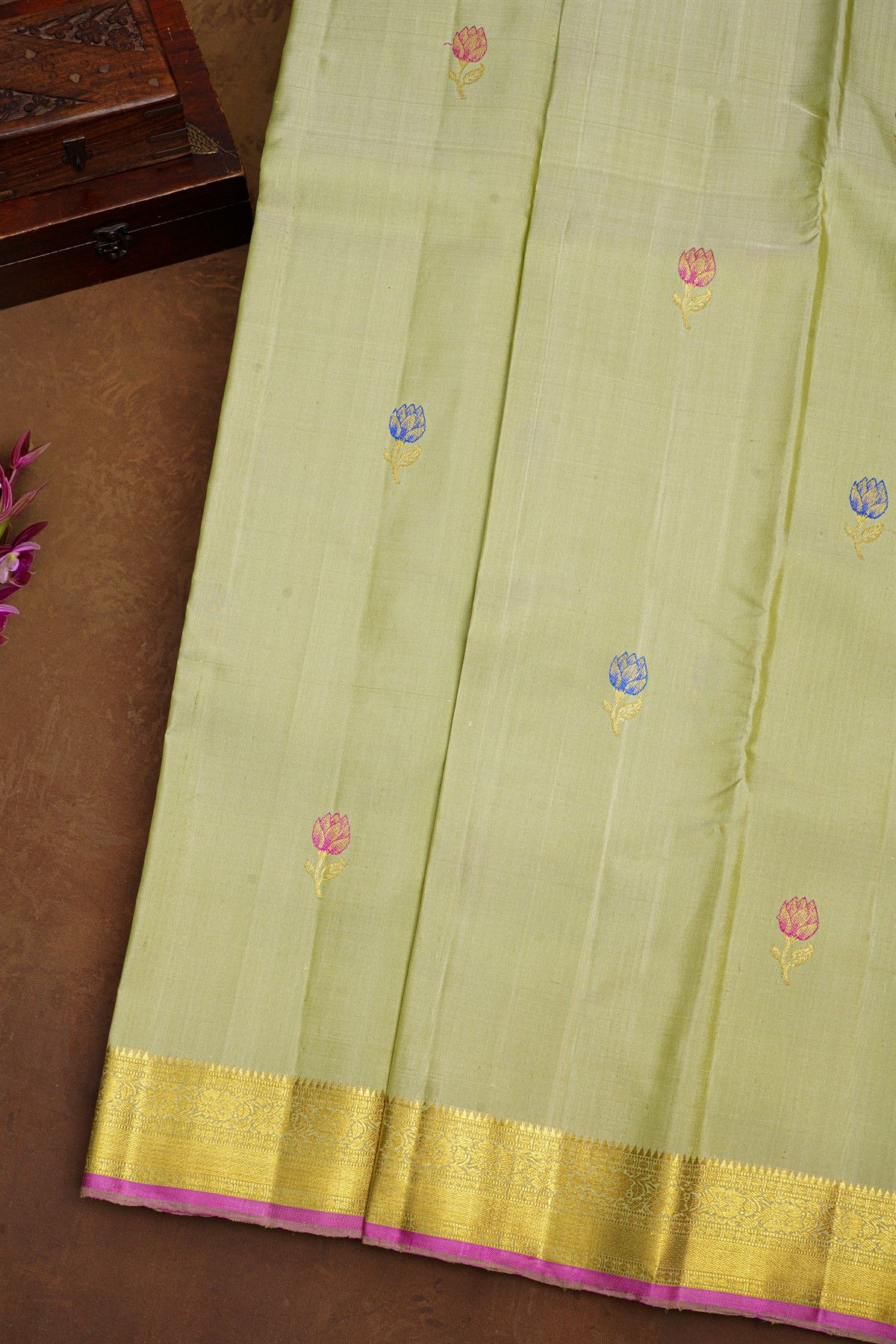 Kancheepuram Silk Pale Green Saree