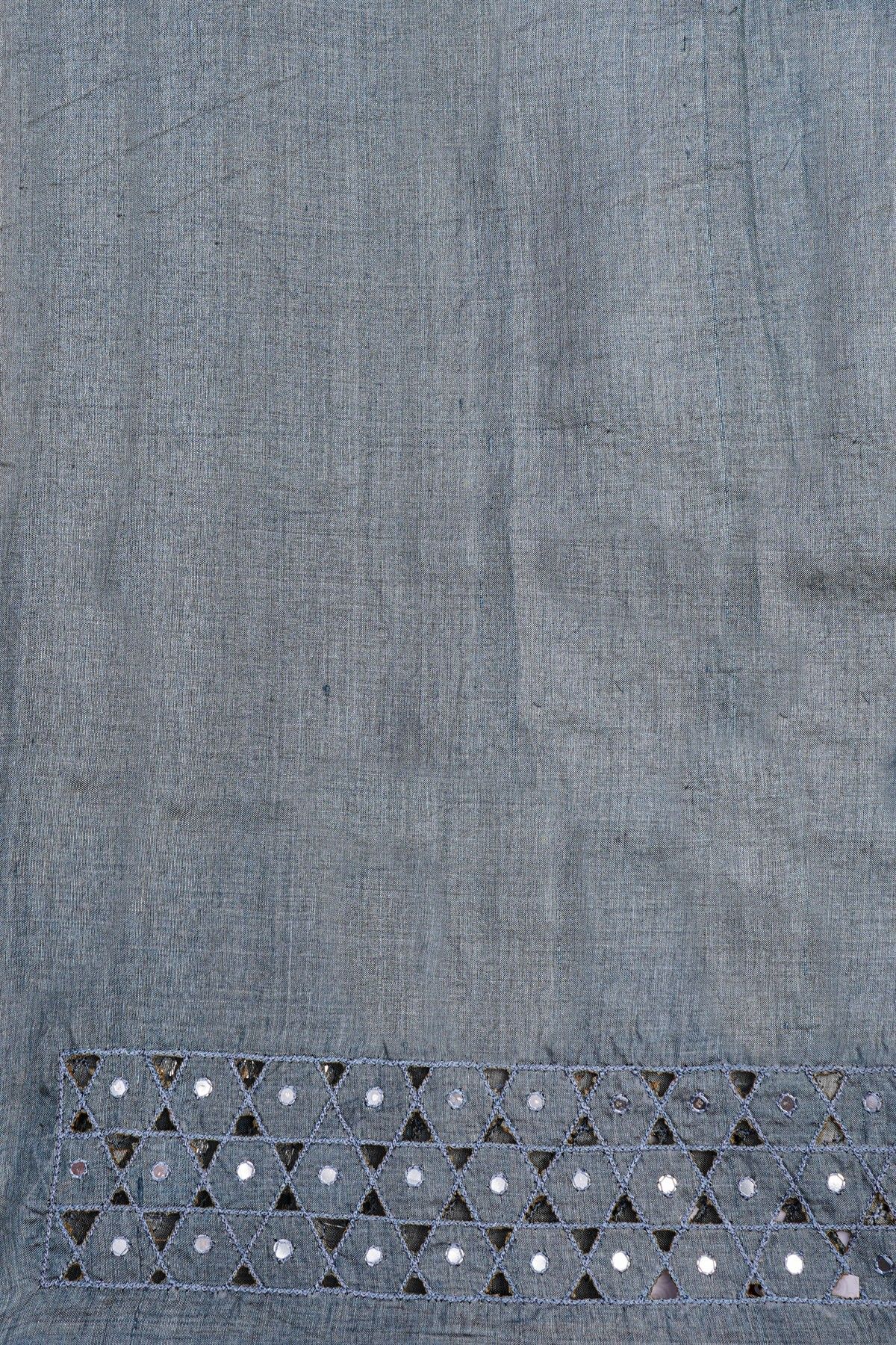 Designer Tussar Rust Saree